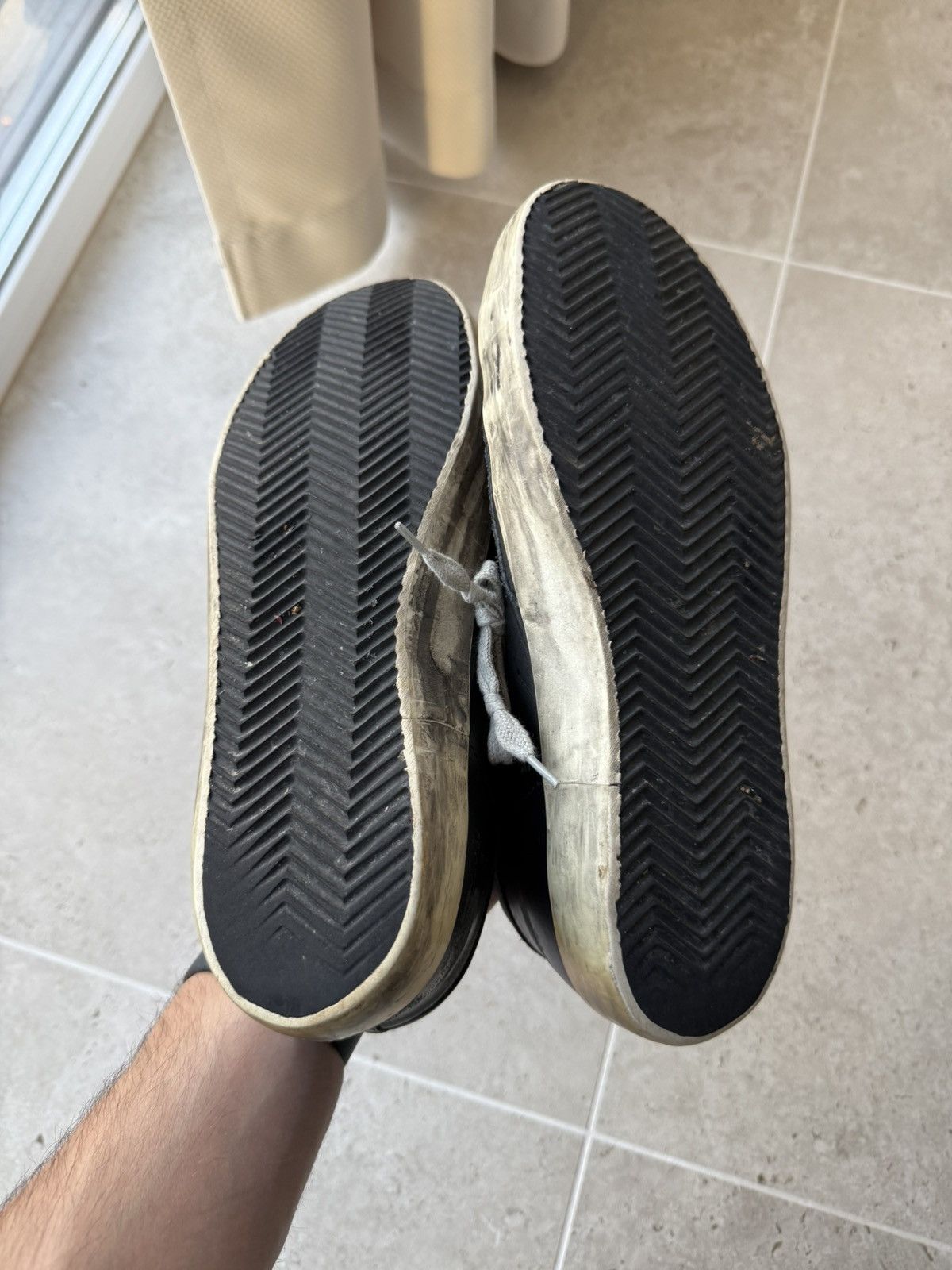 Golden Goose Golden Goose Superstar All Black Leather Sneakers Size US 9 / EU 42 - 6 Thumbnail
