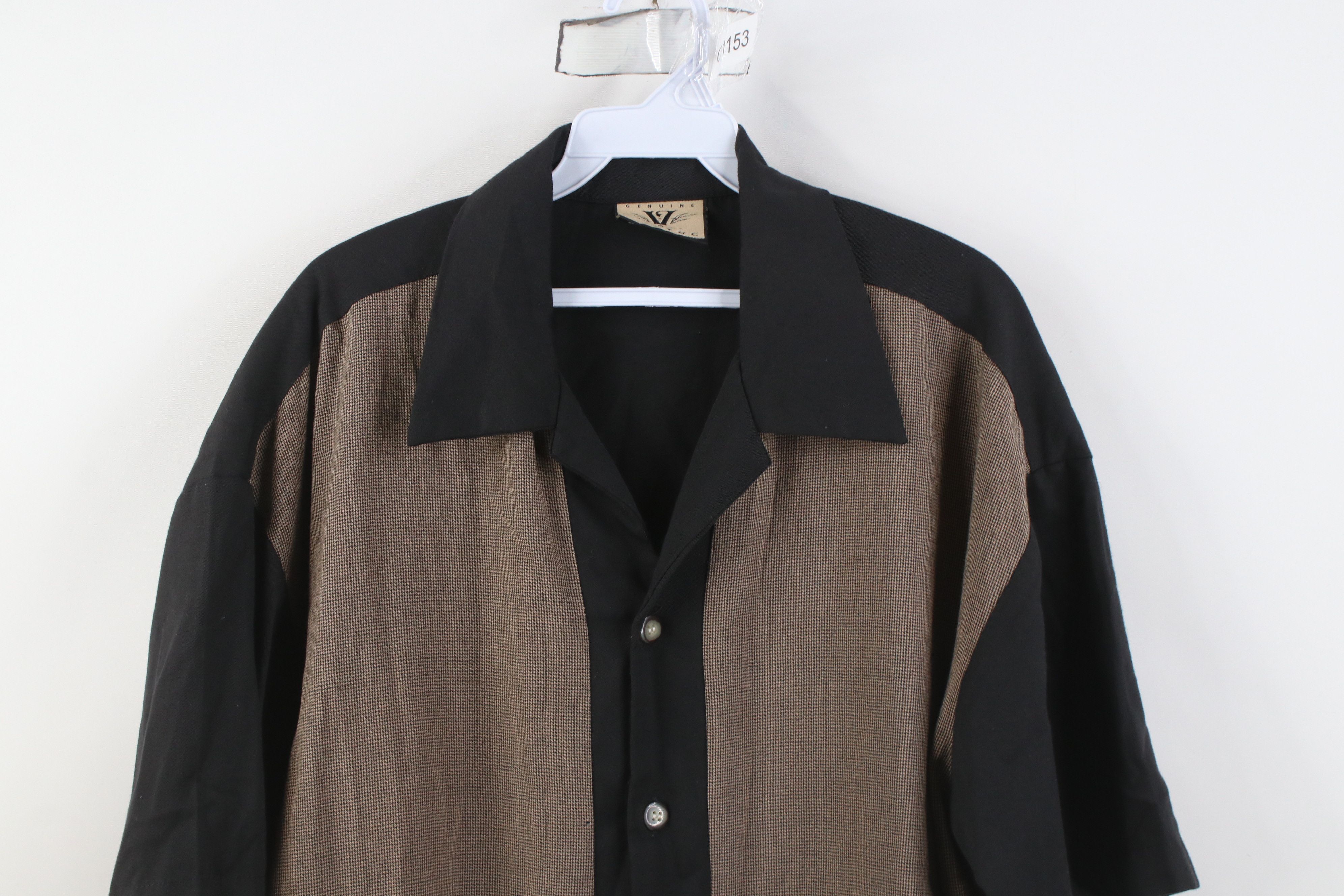 Vintage Vintage 90s Rockabilly Blend Houndstooth Button Shirt USA Size US L / EU 52-54 / 3 - 2 Thumbnail