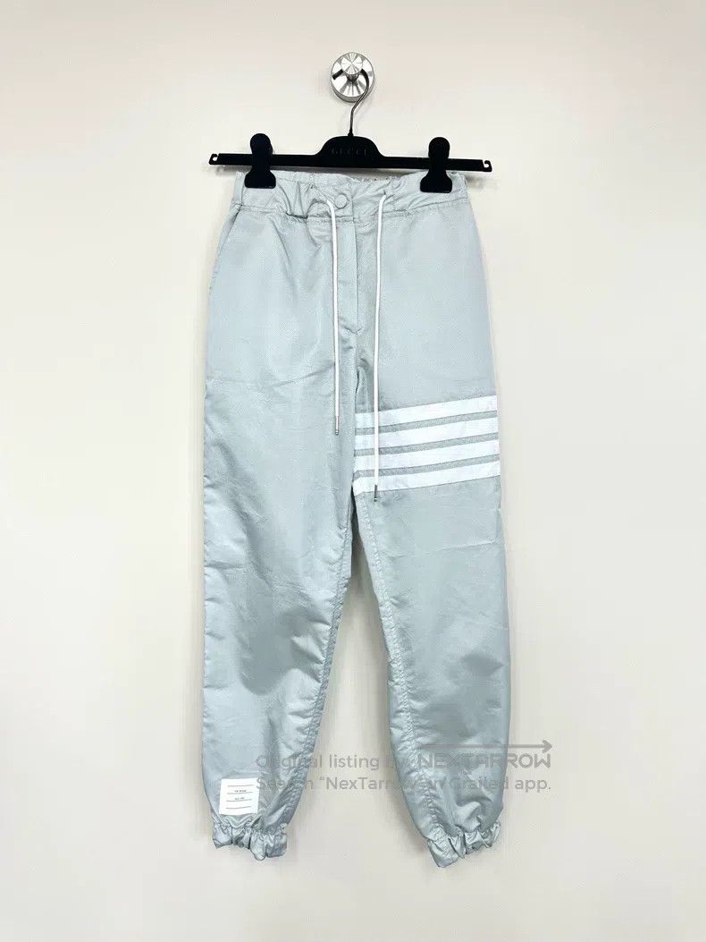 Thom Browne Thom Browne Gray classic four-striped nylon long pants Size 25" / US 0 / IT 36 - 1 Thumbnail