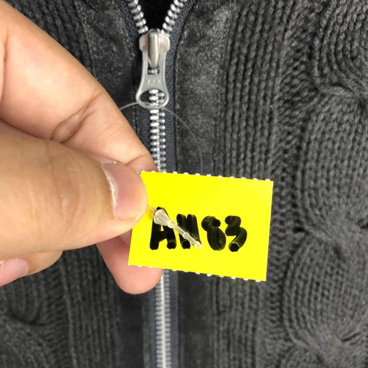 Aran Isles Knitwear × Homespun Knitwear × Japanese Brand Louis Chavlon Black Zipper cable Knitwear #A1183 Size US L / EU 52-54 / 3 - 9 Thumbnail