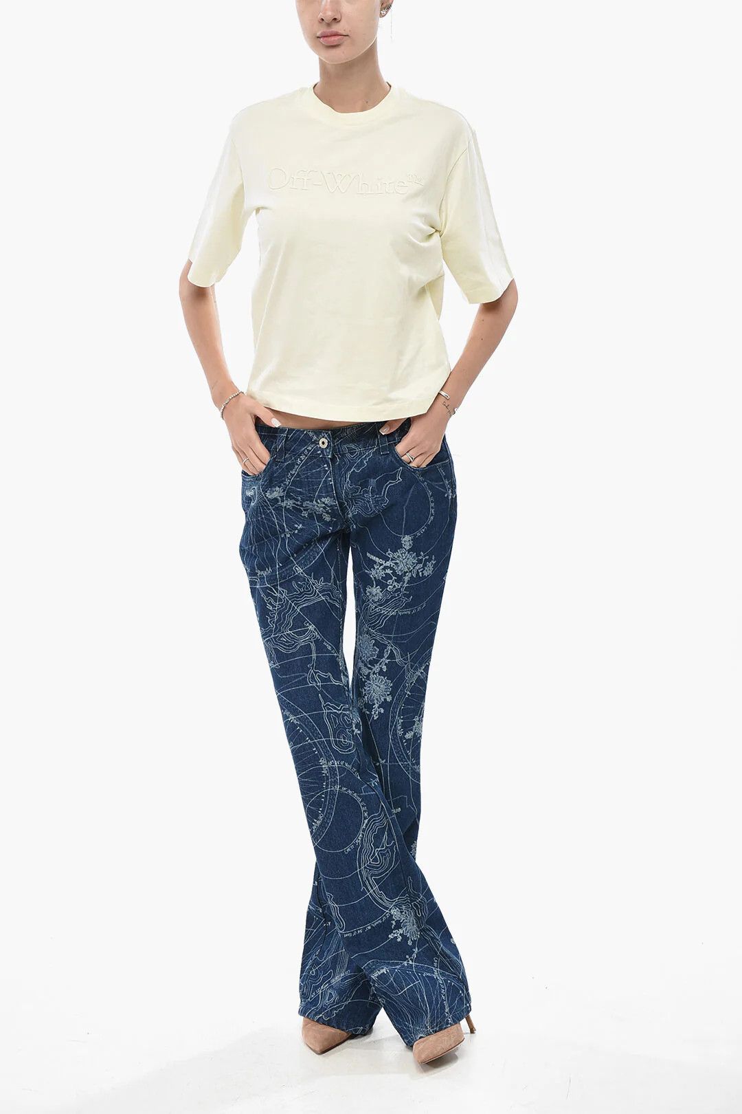 Off-White og1mm0426 Bootcut Slim-Fit Jeans in Blue Size 28" / US 6 / IT 42 - 4 Thumbnail