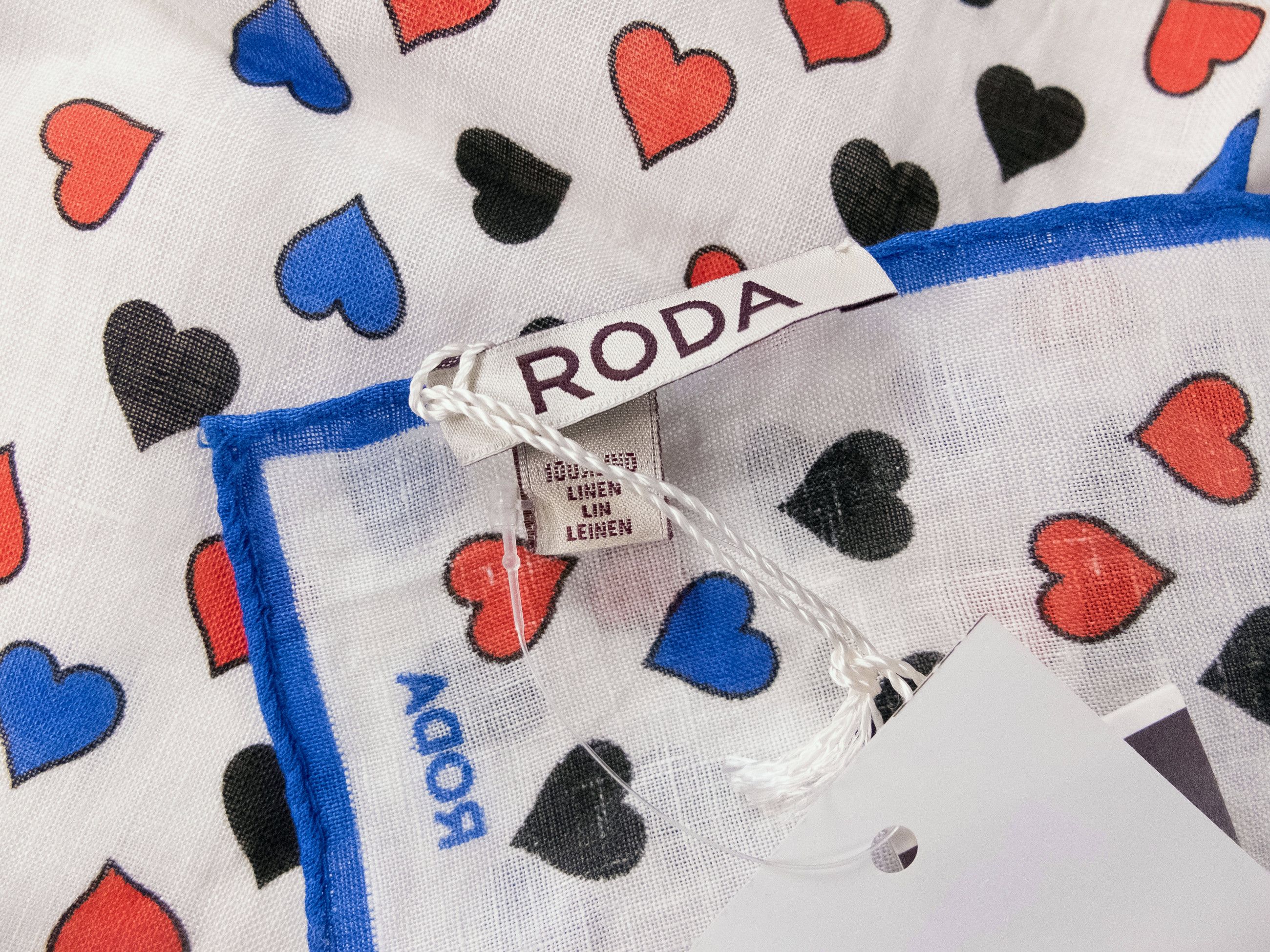 Other RODA 3 x hand made linen paisley heart floral pocket squares Size ONE SIZE - 8 Thumbnail
