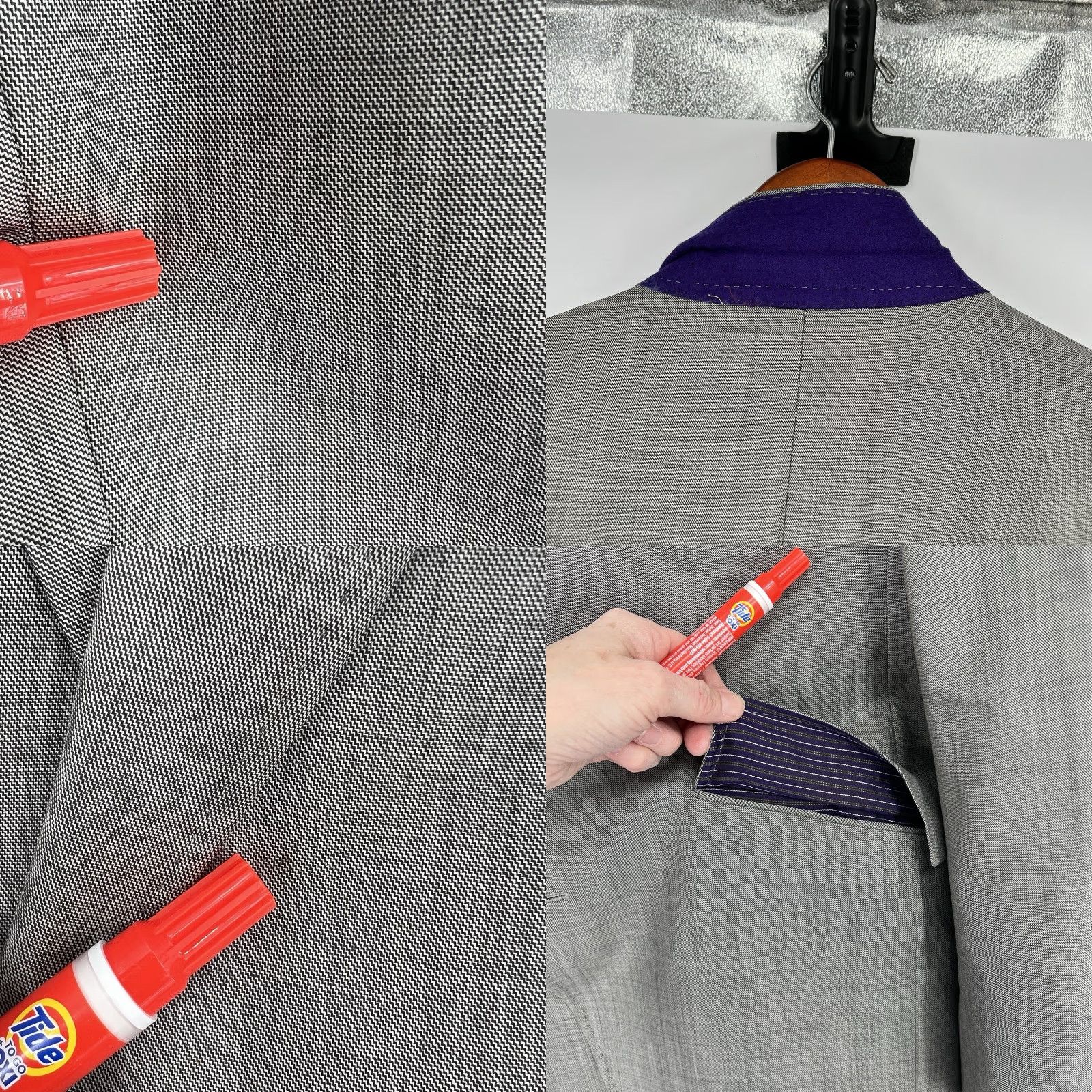 Ted Baker Ted Baker London Endurance Gray Wool Blazer Mens 42L Solid Jacket Size 42R - 9 Thumbnail