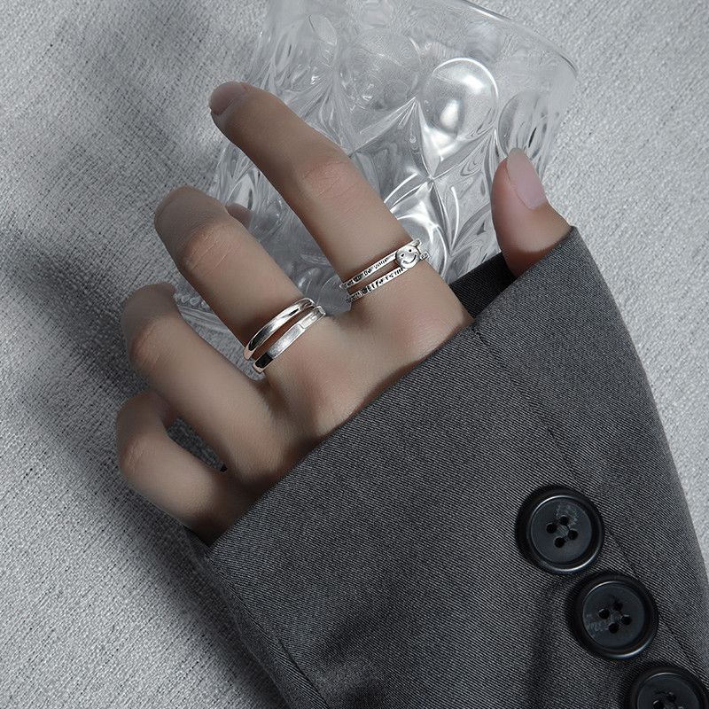 Jewelry Vintage Jewelry Rings Open Size Chrome Ring (Size 7-13) Size ONE SIZE - 3 Thumbnail