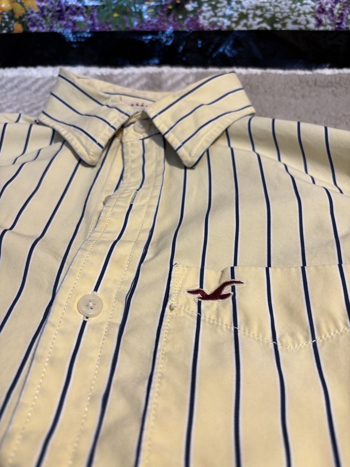 Hollister Cream and Blue striped Hollister button down Size US M / EU 48-50 / 2 - 2 Thumbnail
