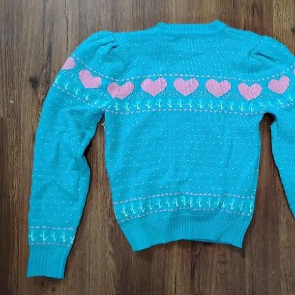 Other Vintage JR's Hearts Knit Crewneck Sweater Size M / US 6-8 / IT 42-44 - 6 Thumbnail