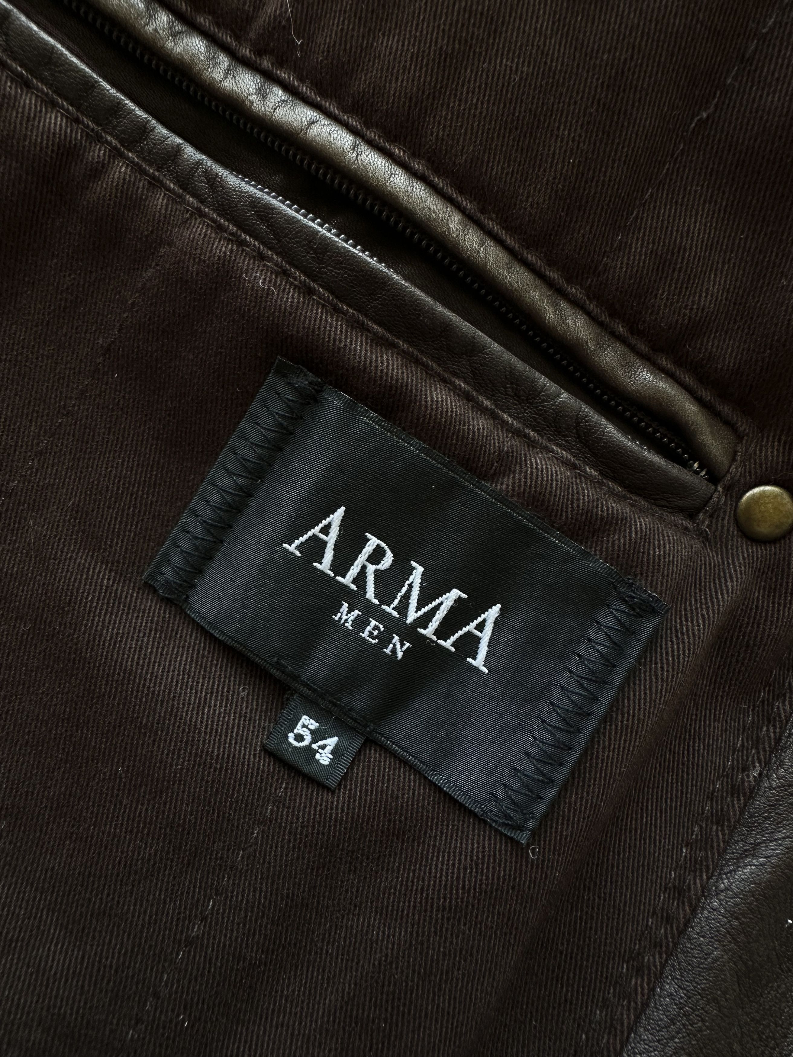 ARMA × Genuine Leather ARMA Ambassador Squadron brown leather jacket Size US L / EU 52-54 / 3 - 3 Thumbnail