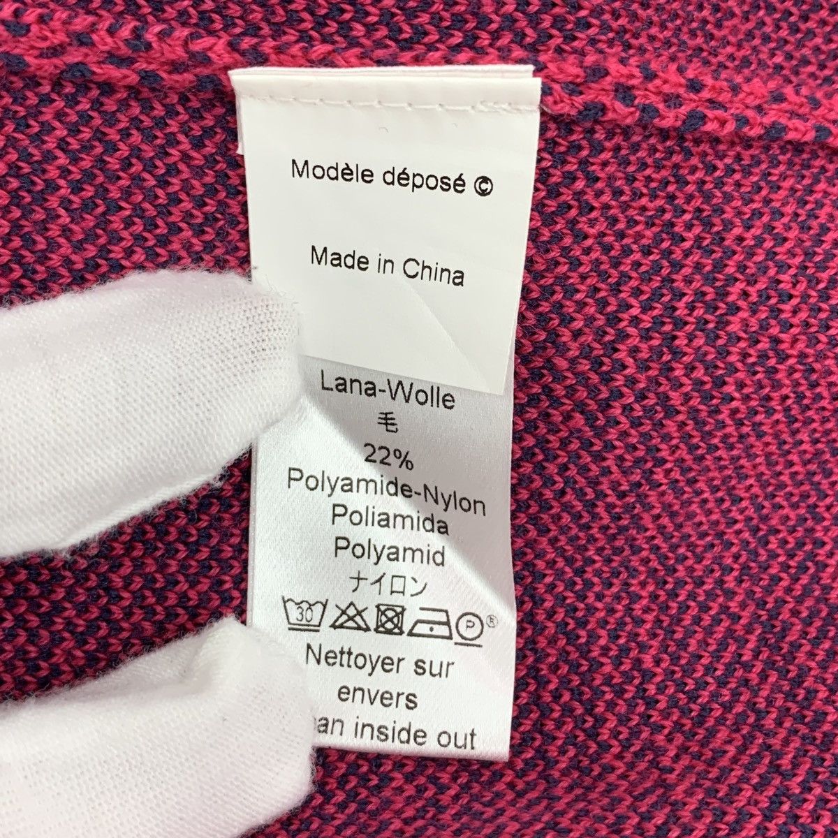 Kenzo Kenzo Pink Logo Eye Embroidered Wool Knit Sweater K26WX Size S / US 4 / IT 40 - 7 Thumbnail