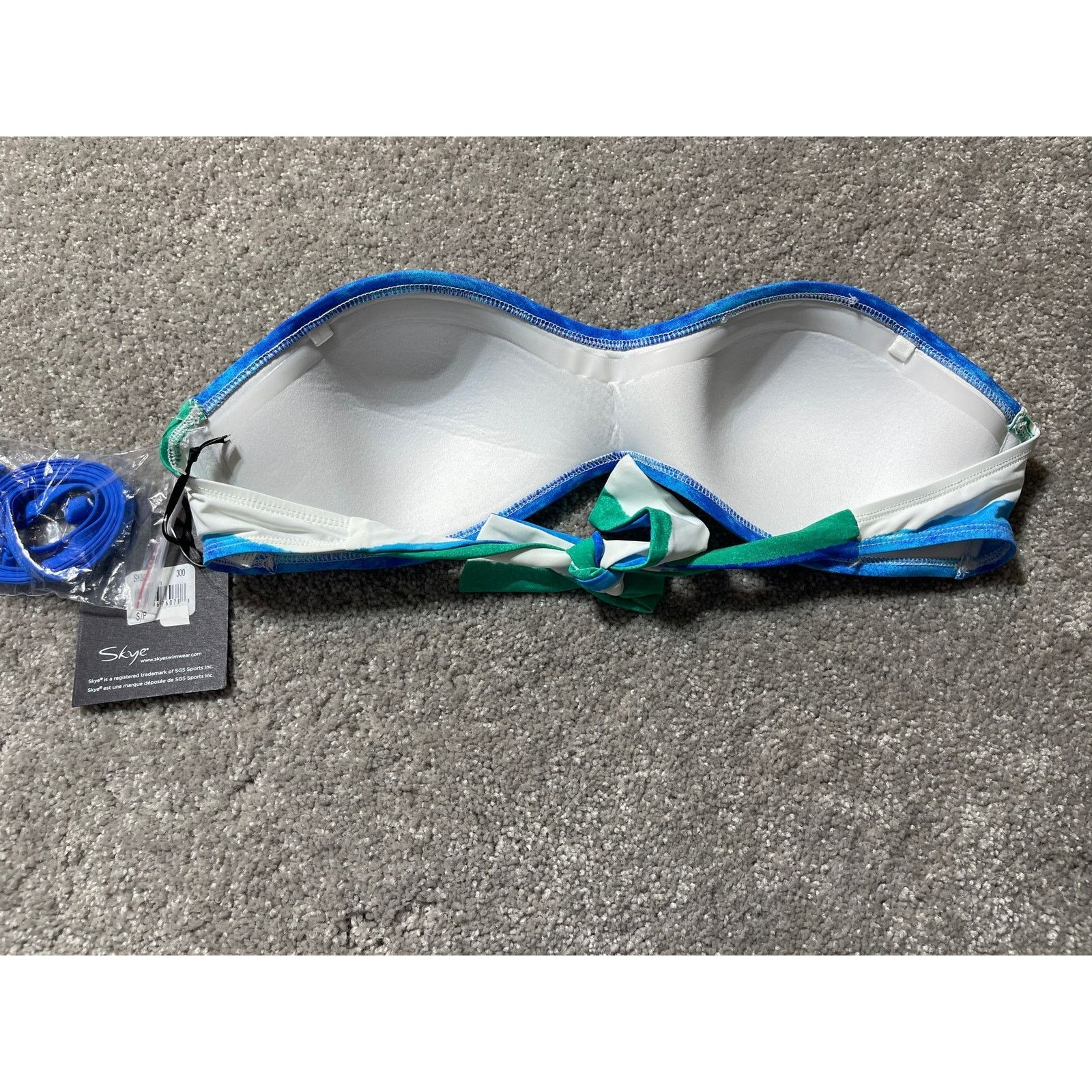 Other Skye Swim Bikini Top Womens S Blue Removable Bra Padding Size S / US 4 / IT 40 - 13 Thumbnail