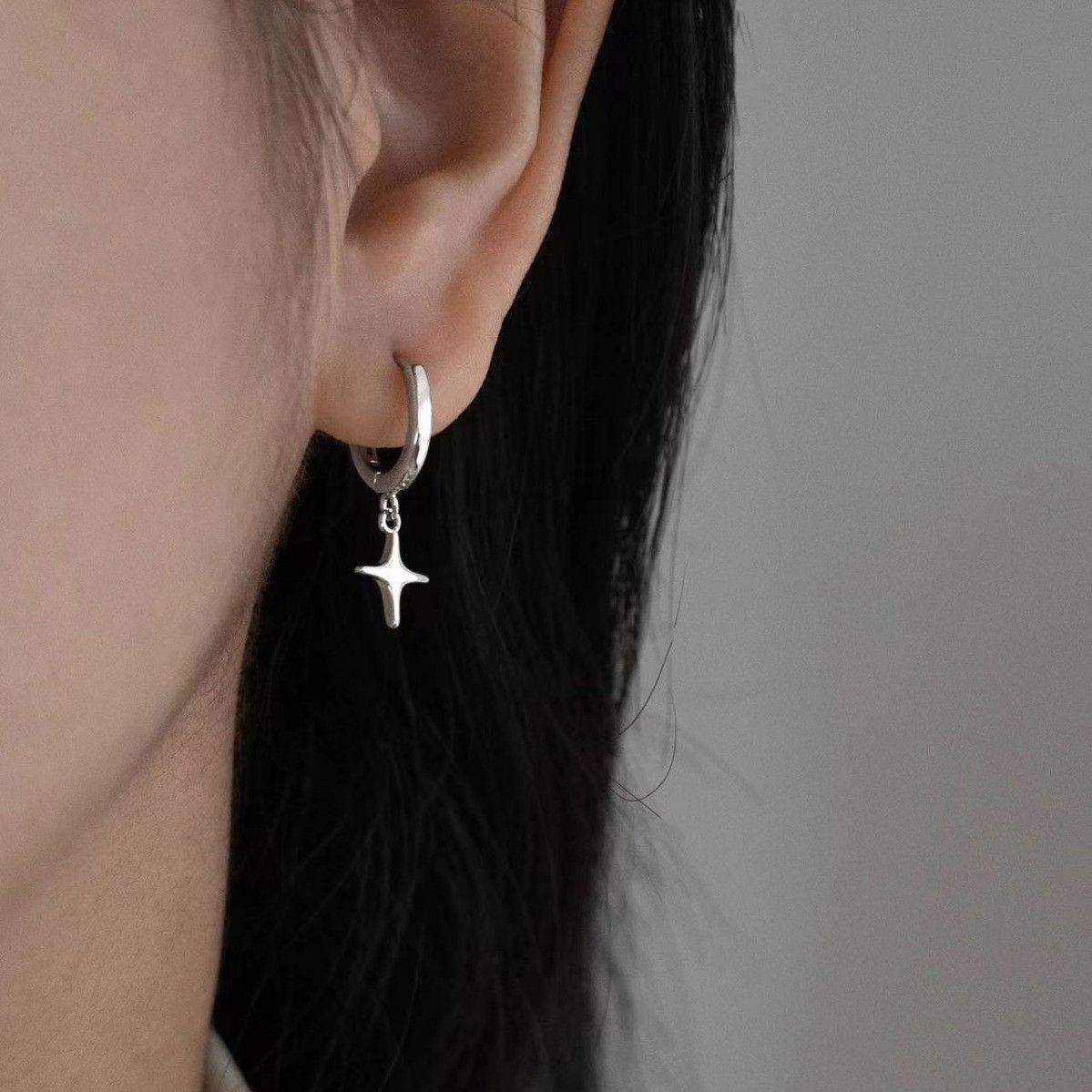 Jewelry × Sterling Silver Crazy Earrings One Pairs Chrome Jewelry Size ONE SIZE - 2 Thumbnail