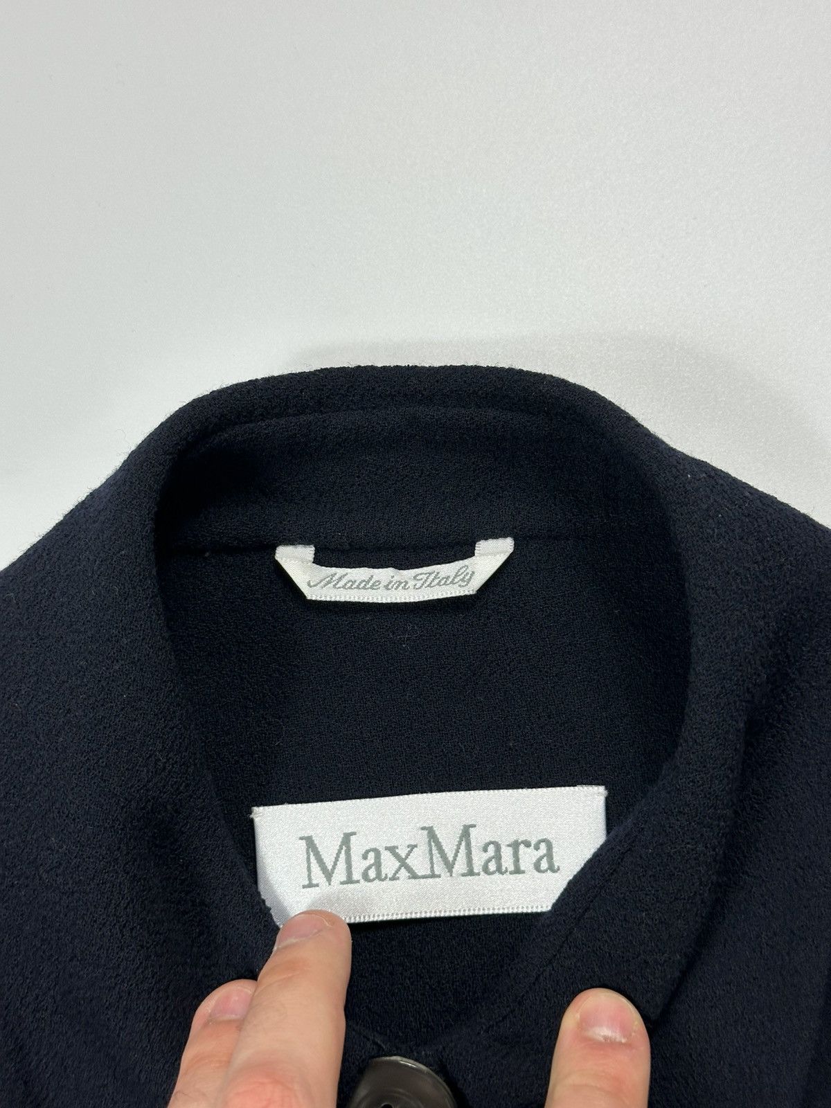 Max Mara Max Mara Wool Cape Black Size L / US 10 / IT 46 - 8 Thumbnail