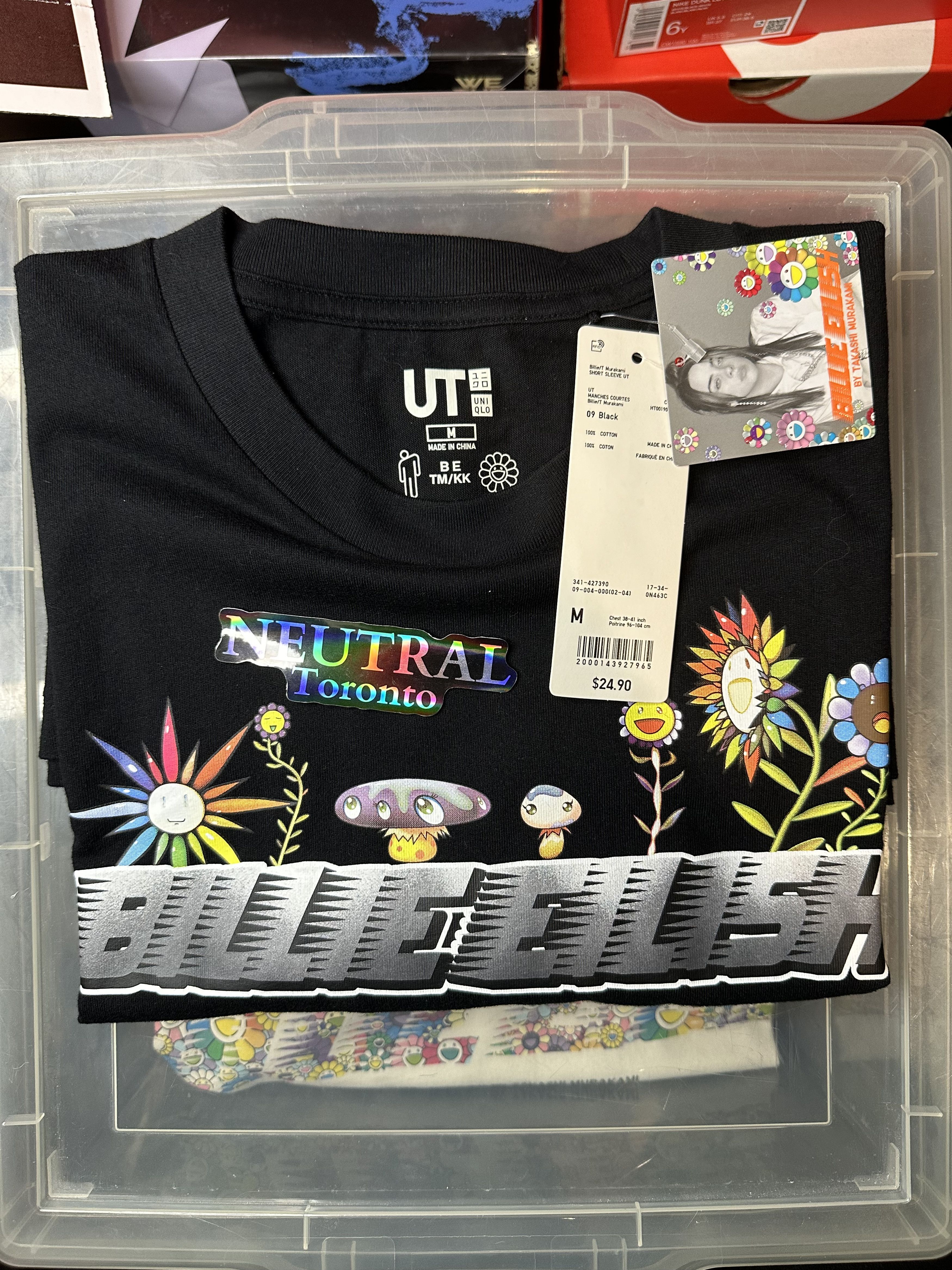 Billie Eilish × Takashi Murakami × Uniqlo Billie Eilish x Takashi Murakami Uniqlo Black Tee Size US M / EU 48-50 / 2 - 2 Thumbnail