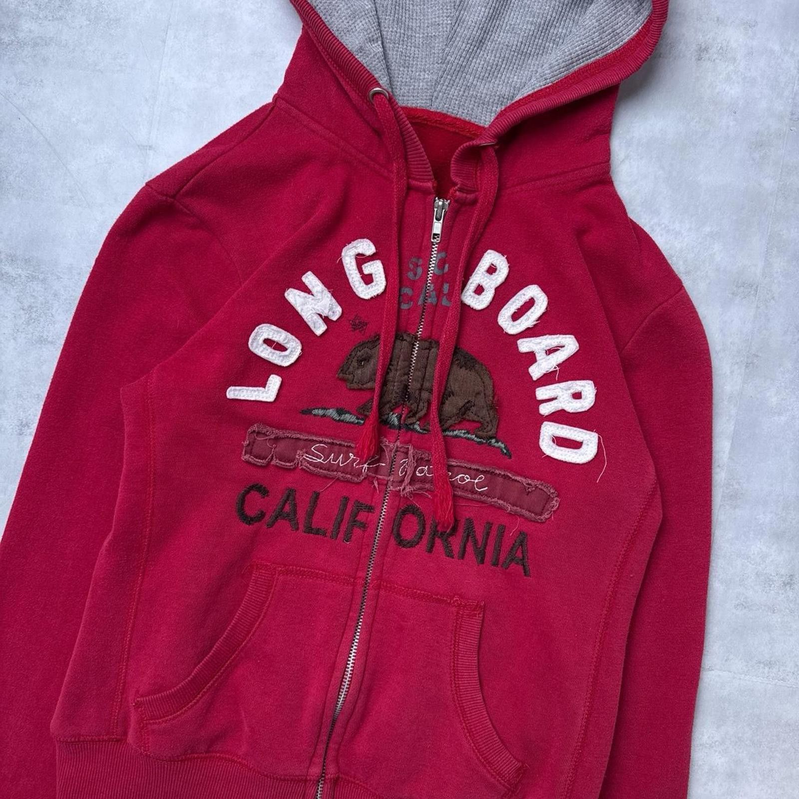 Other Y2K Longboard California 00s Red Zip Up Jacket Size S / US 4 / IT 40 - 2 Thumbnail