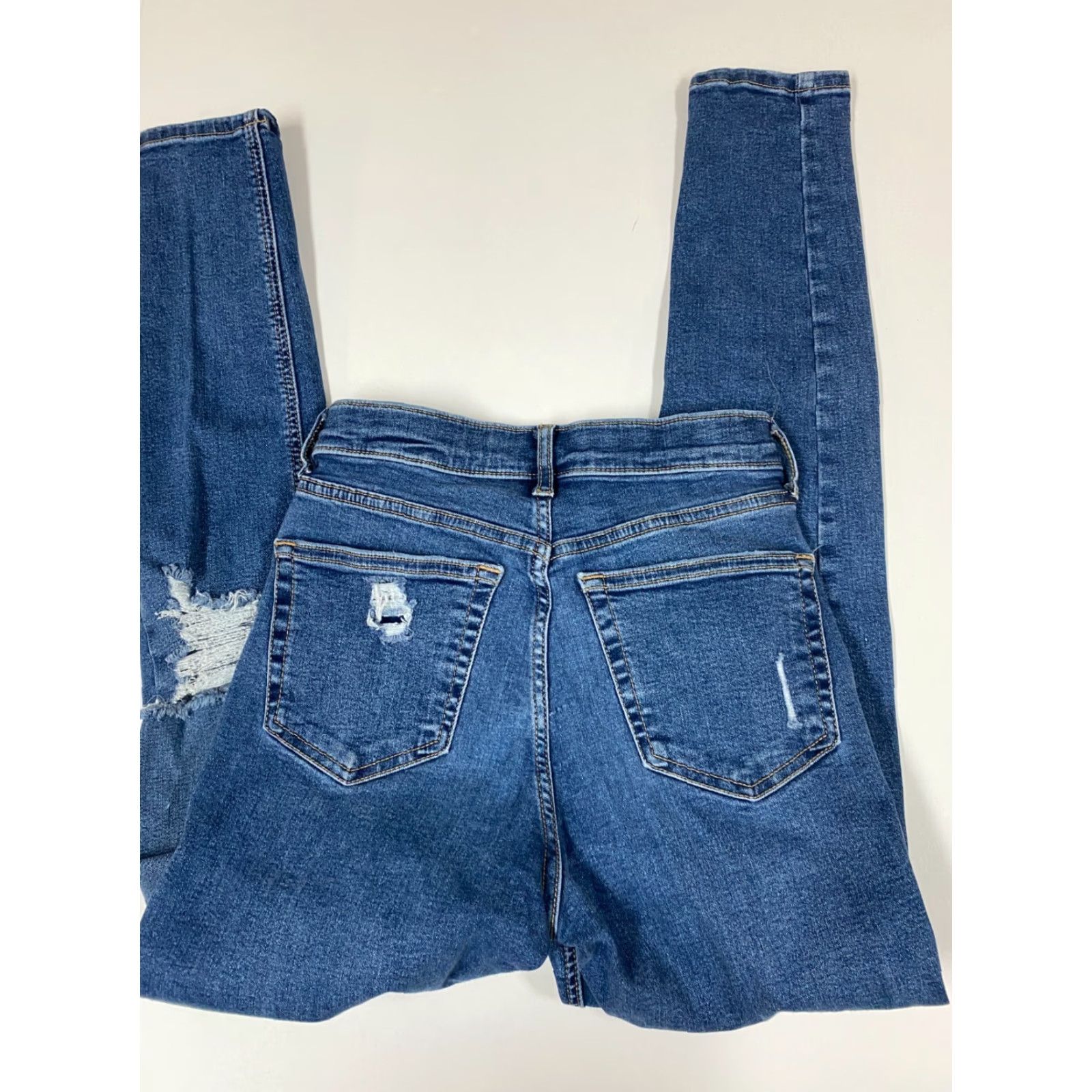 Topshop Topshop Jeans 22 blue denim Moto Jamie Regular Straight Women Size 40" / US 18 - 4 Thumbnail