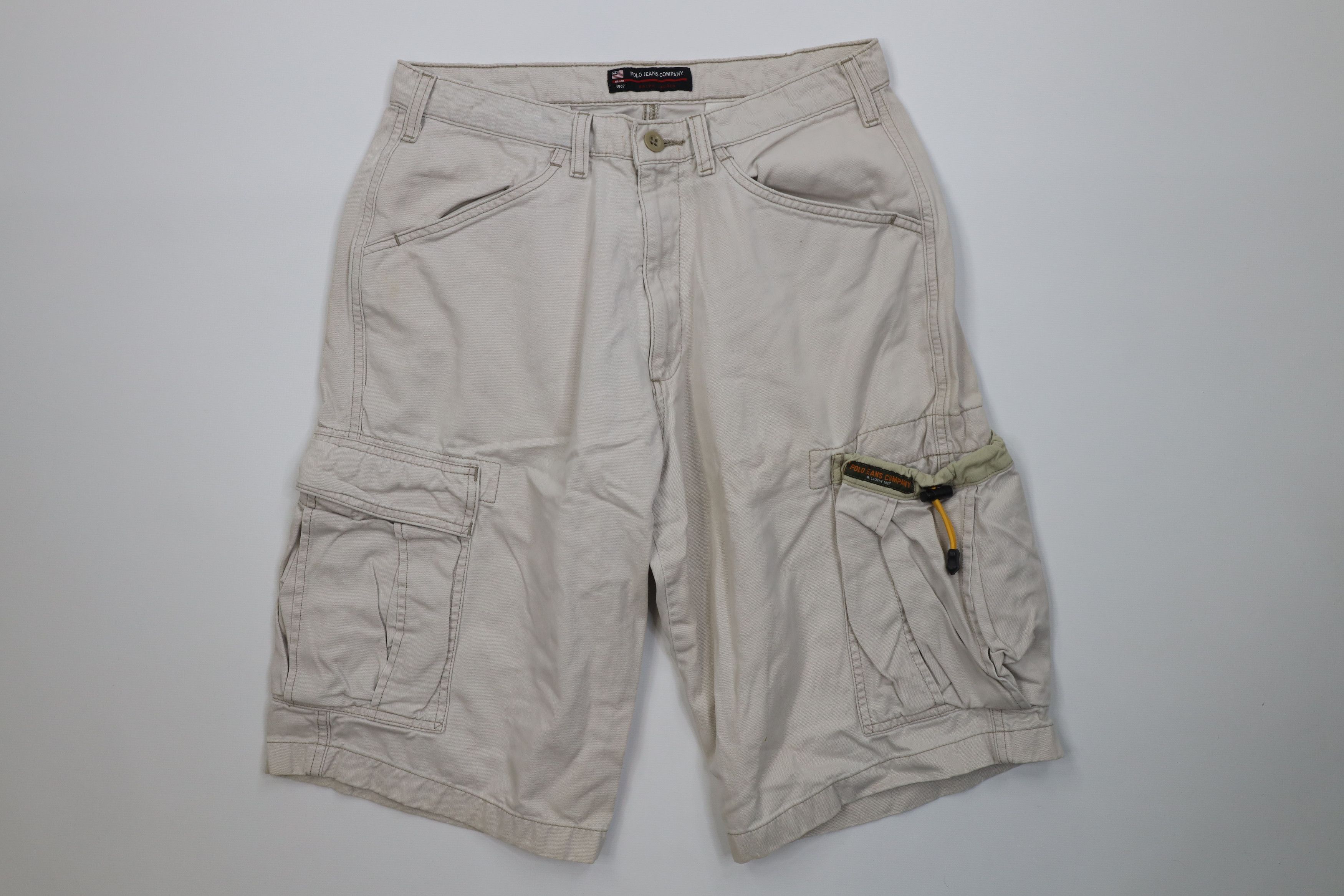 Polo Ralph Lauren Vintage 90s Y2K Ralph Lauren Baggy Bungee Cord Cargo Shorts Size US 30 / EU 46 - 1 Thumbnail