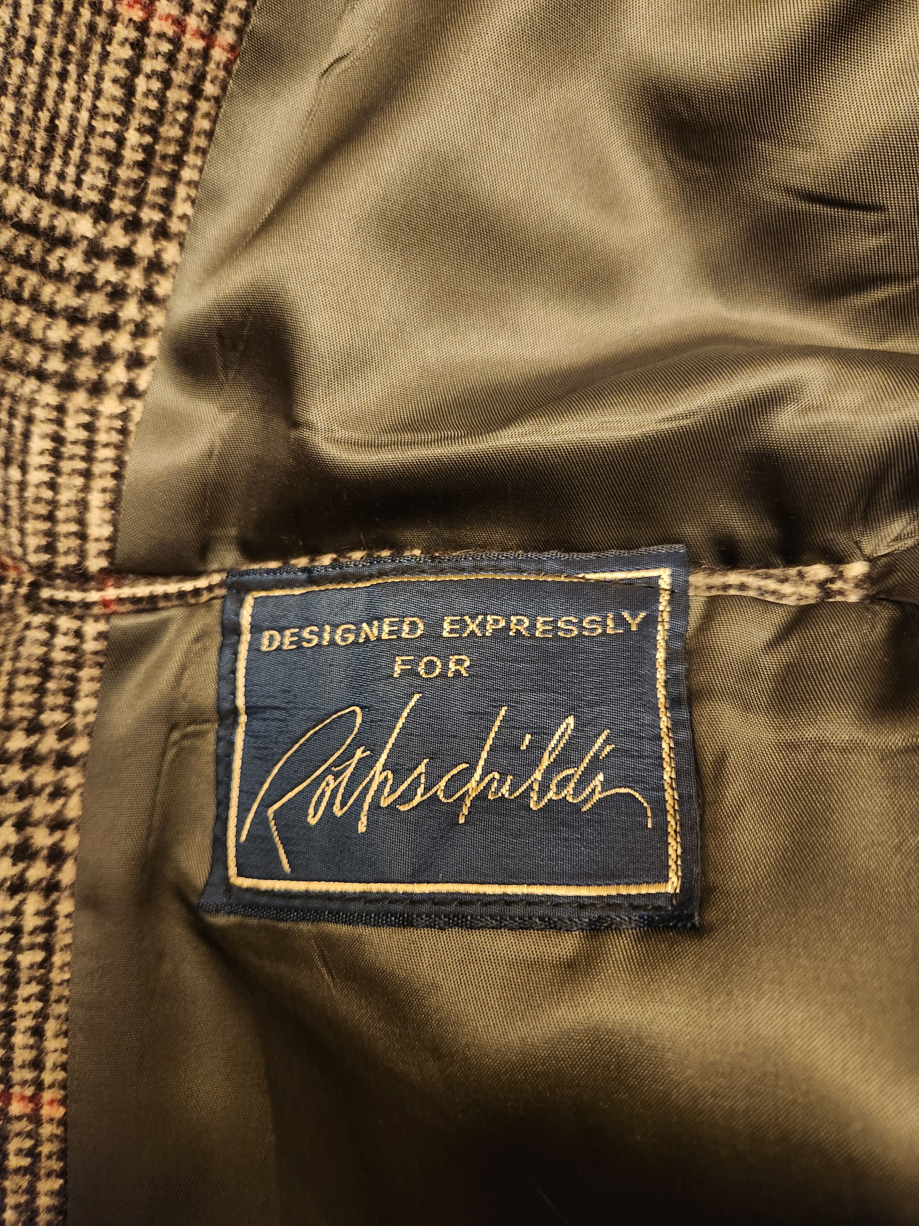 Vintage Vintage 80's Rothchild's 100% Camel Hair Glen Plaid Blazer Size 46R - 4 Thumbnail