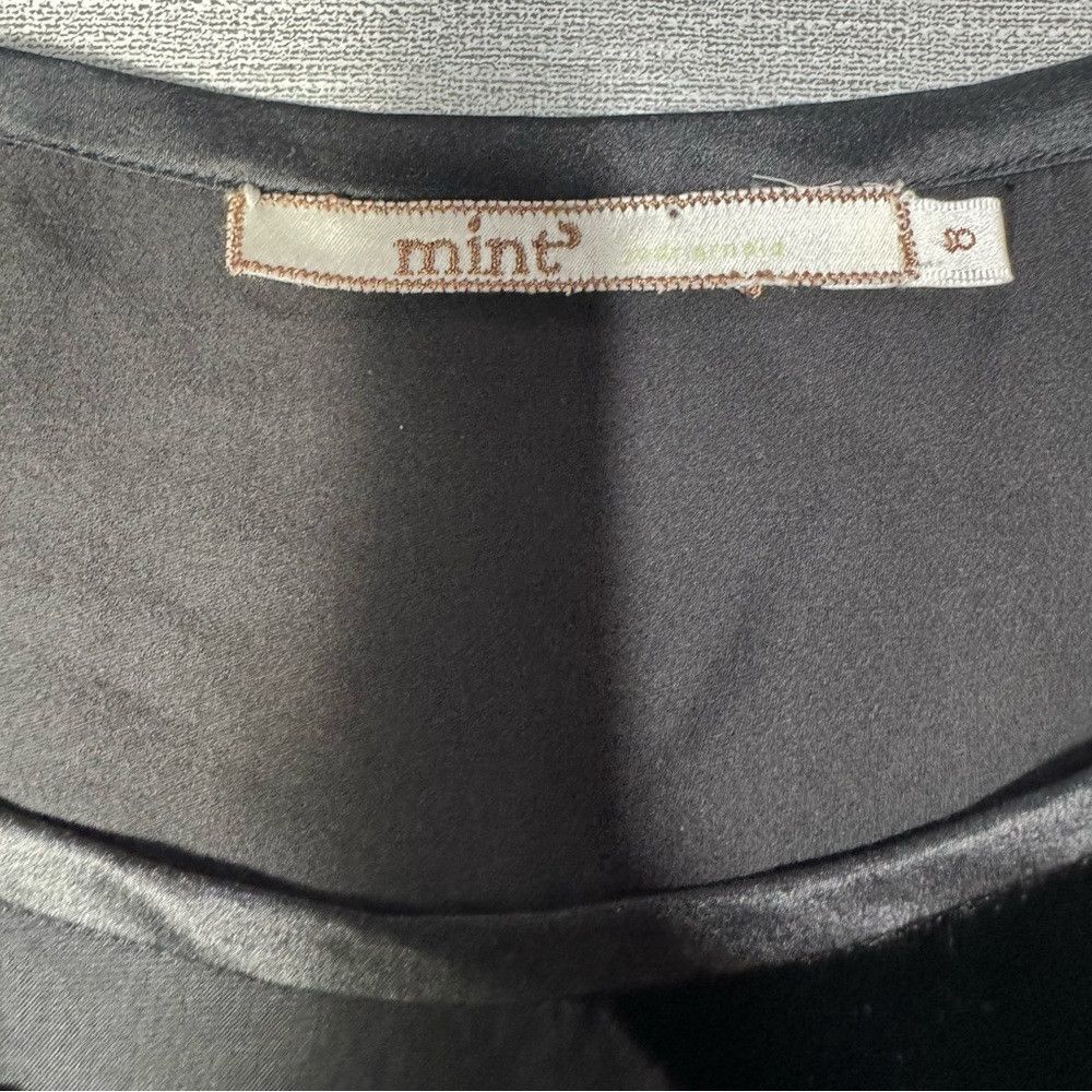 Anthropologie MINT Jodi Arnold Silk Short Sleeve Black Purple Geometric P Size M / US 6-8 / IT 42-44 - 7 Thumbnail