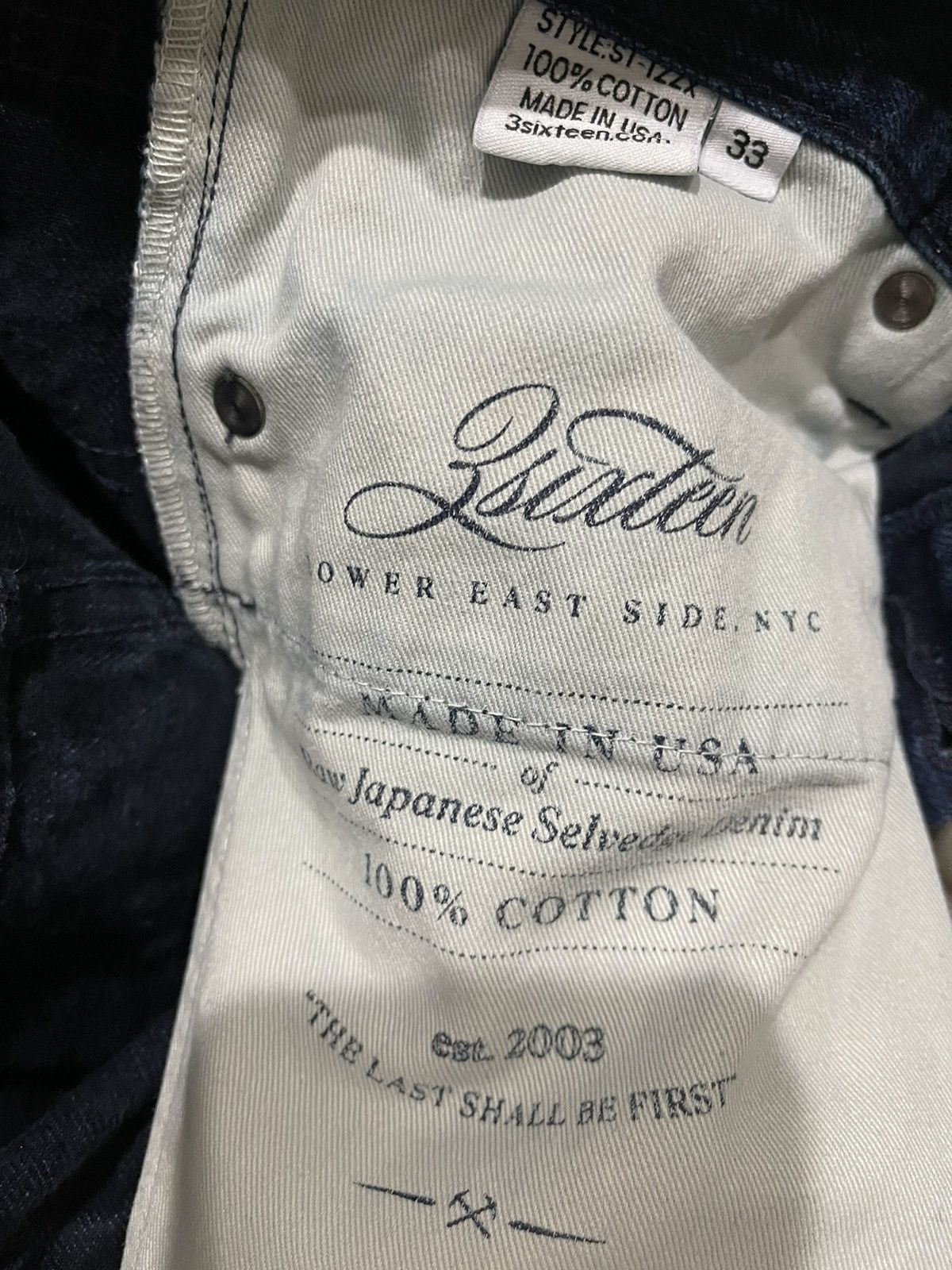3sixteen 3SIXTEEN ST-122X jeans, size 33 Size US 33 - 3 Thumbnail