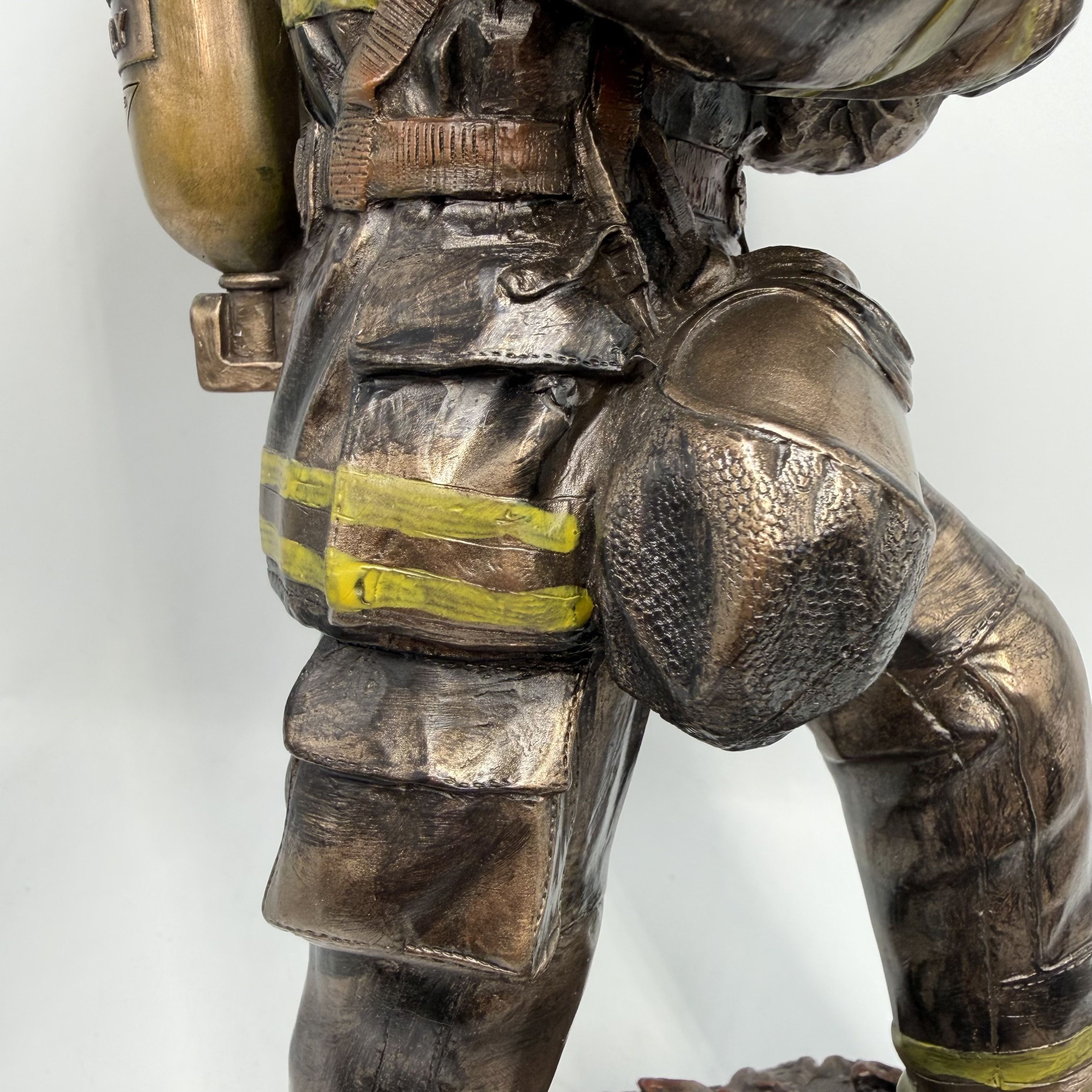 Other Bronze Finish Firefighter Statue Size ONE SIZE - 9 Thumbnail