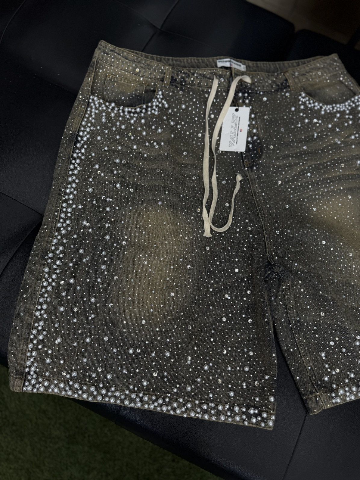 Vale Valley Vale Blue Rhinestone Shorts Size 40 (NEW) Size US 40 / EU 56 - 2 Thumbnail
