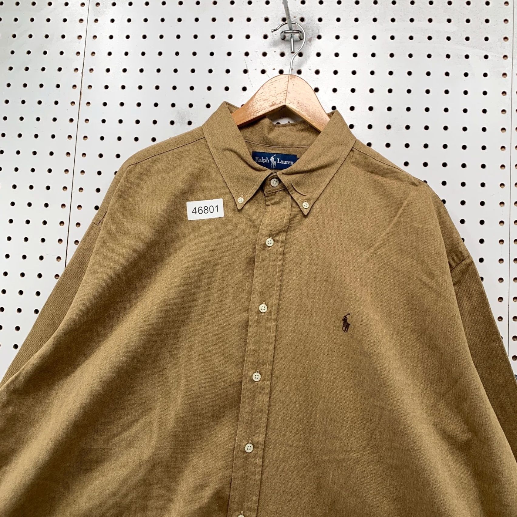 Ralph Lauren VINTAGE Ralph Lauren Button-Up Shirt Men 2XL Brown Blake Two Ply Cotton Herringbone Size US XXL / EU 58 / 5 - 6 Thumbnail