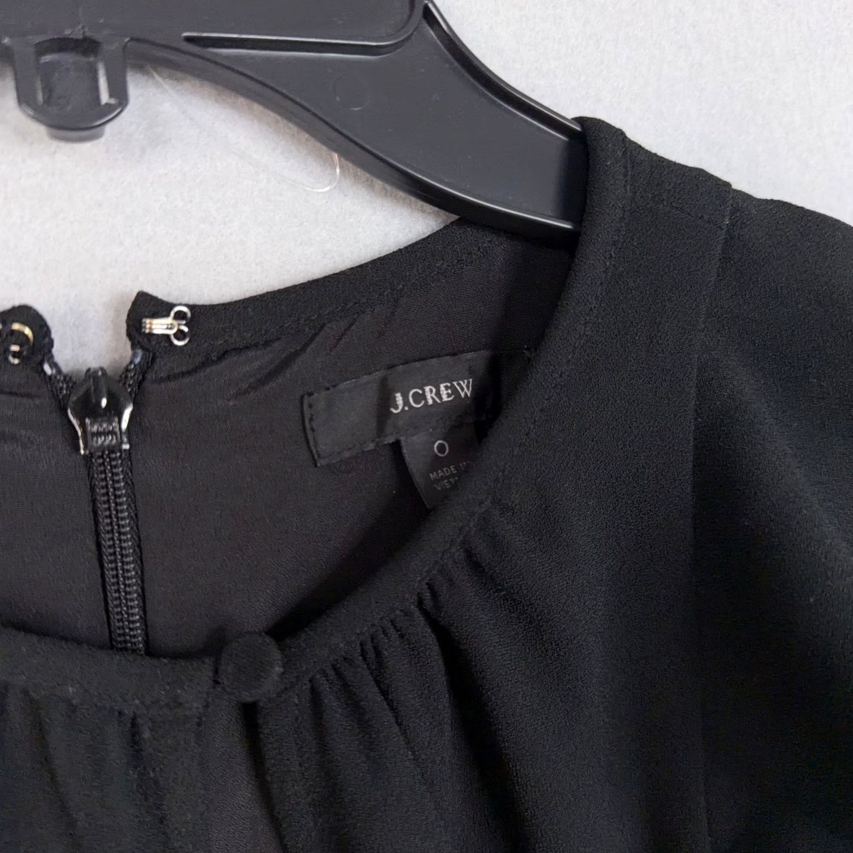 J.Crew J.CREW Jumpsuit Womens 0 Black Ruffle Wide Leg Crop Dressy Work Office Shirt? Size XS / US 0-2 / IT 36-38 - 4 Thumbnail