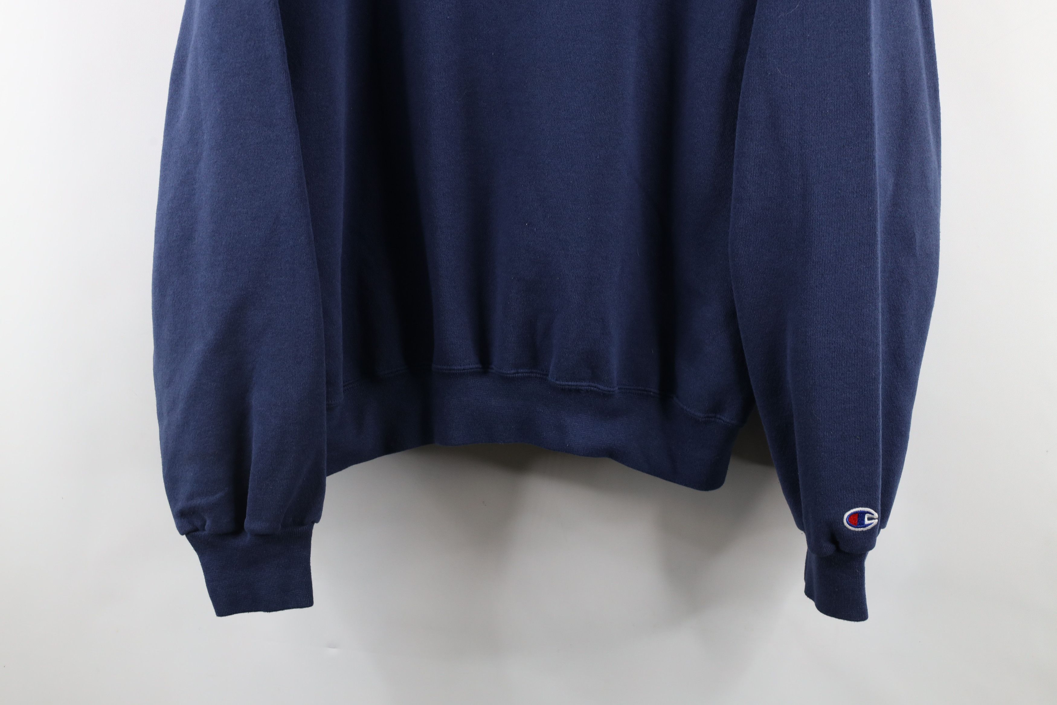 Champion × Vintage Vintage 90s Champion Spell Out Crewneck Sweatshirt Blue Size US XL / EU 56 / 4 - 3 Thumbnail