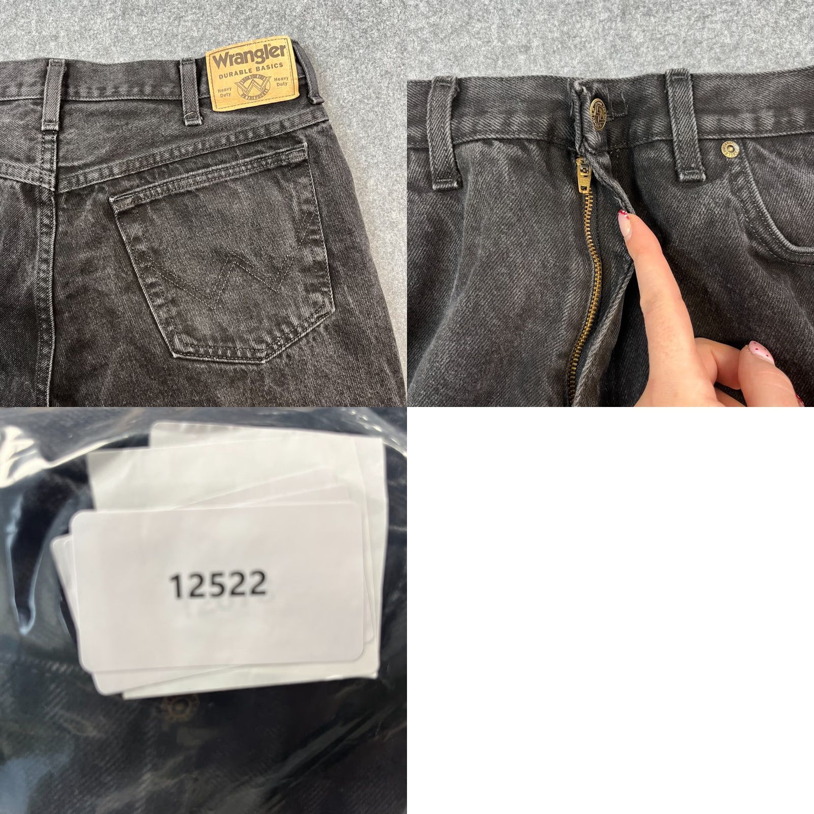 Wrangler VINTAGE Wrangler Jeans Relaxed Straight Grey Dark Wash 32 32 5-Pocket Denim Cotton Men Regular Jeans Wesern Cowboy - Mens Size US 32 / EU 48 - 8 Thumbnail