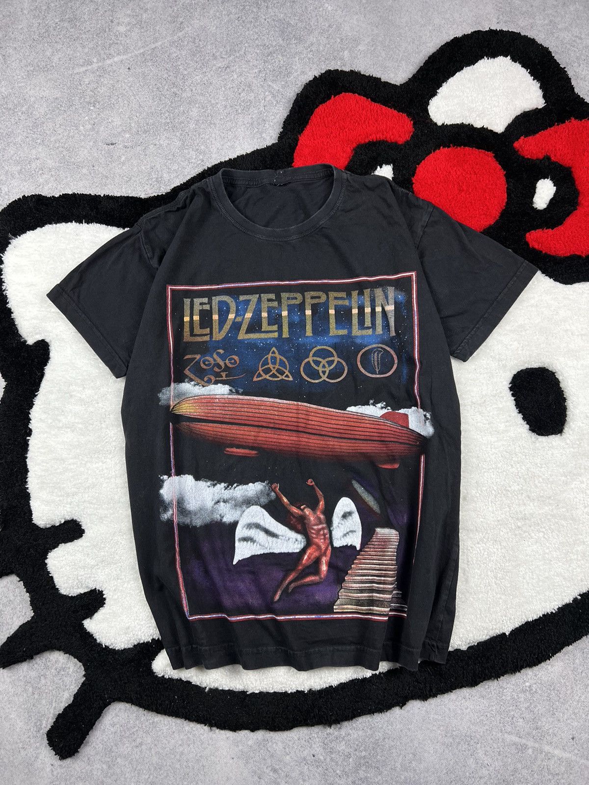 Band Tees Vintage Led Zeppelin 2000’s Zoso Overprinted Y2K Tee Shirt Size US M / EU 48-50 / 2 - 1 Thumbnail