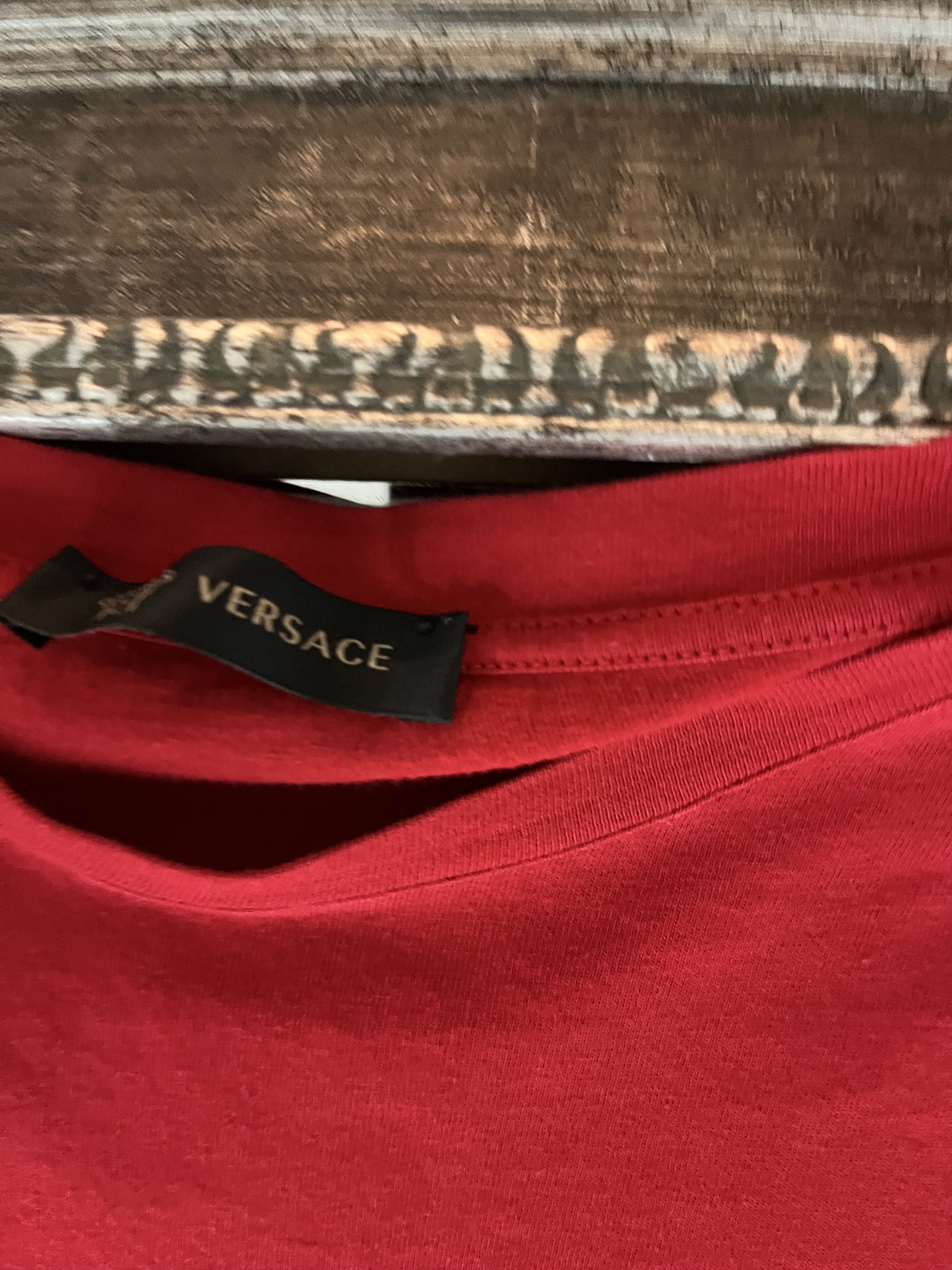 Versace Versace Red Print T Shirt Size US L / EU 52-54 / 3 - 2 Thumbnail