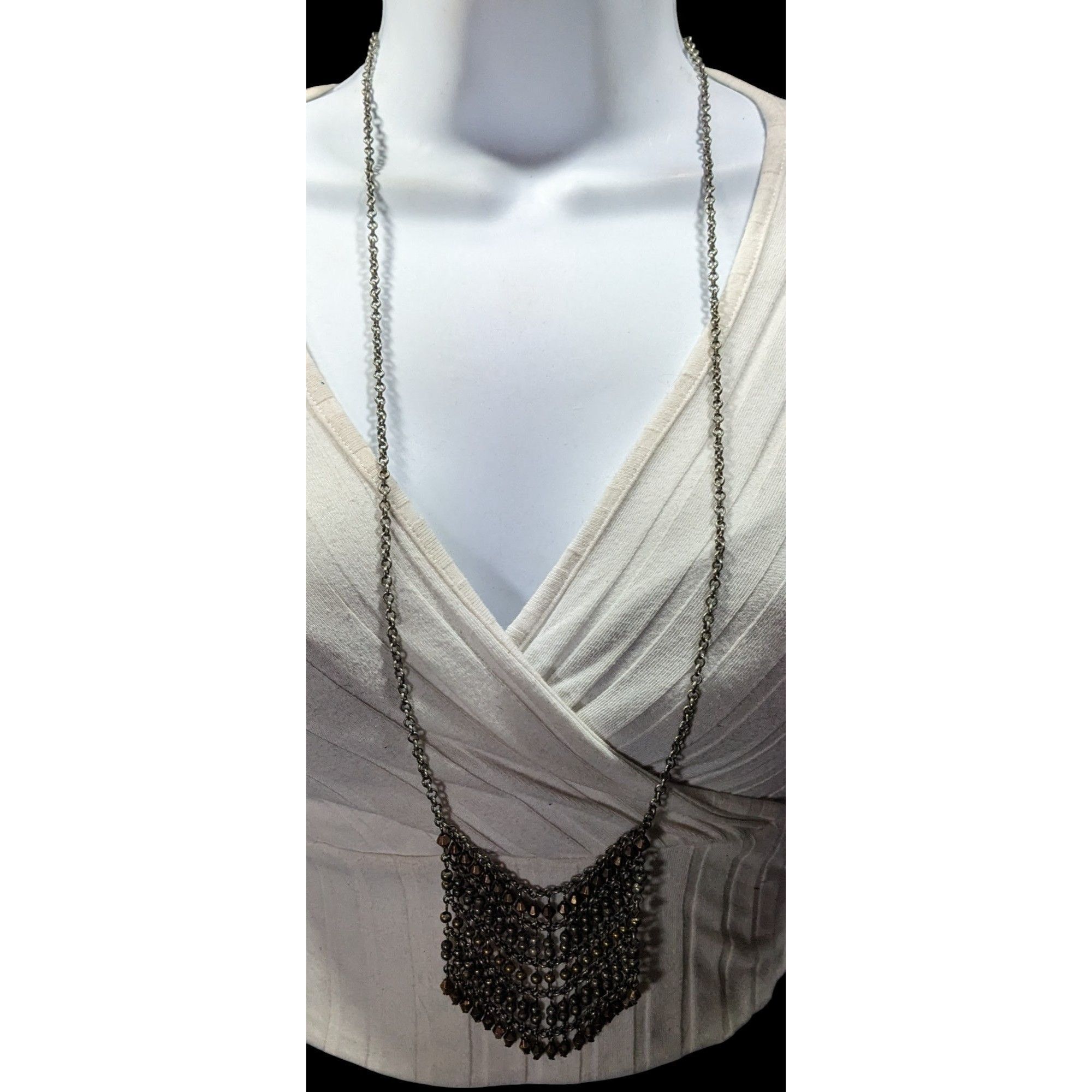 Other Bohemian Metallic Beaded Fringe Pendant Necklace Size ONE SIZE - 5 Thumbnail