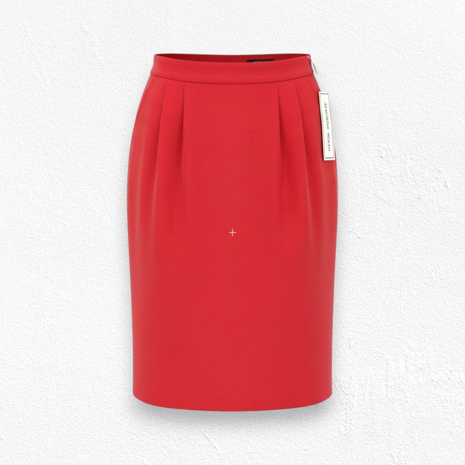 Vintage Vintage Red Pleated Front Career Skirt Size 14 Size 36" / US 14 / IT 50 - 1 Thumbnail