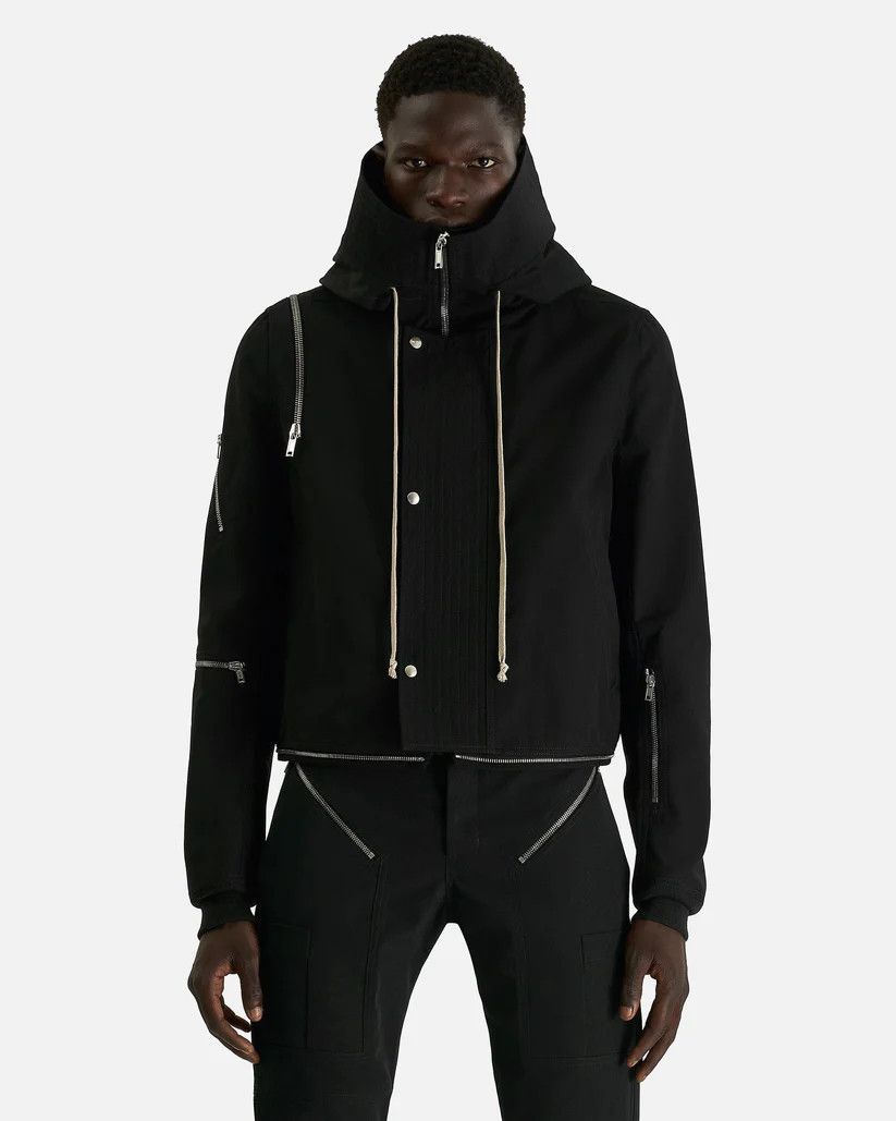 Rick Owens o1s1v1r1oon0825 Cropped Headon Parka in Black Size US L / EU 52-54 / 3 - 1 Thumbnail