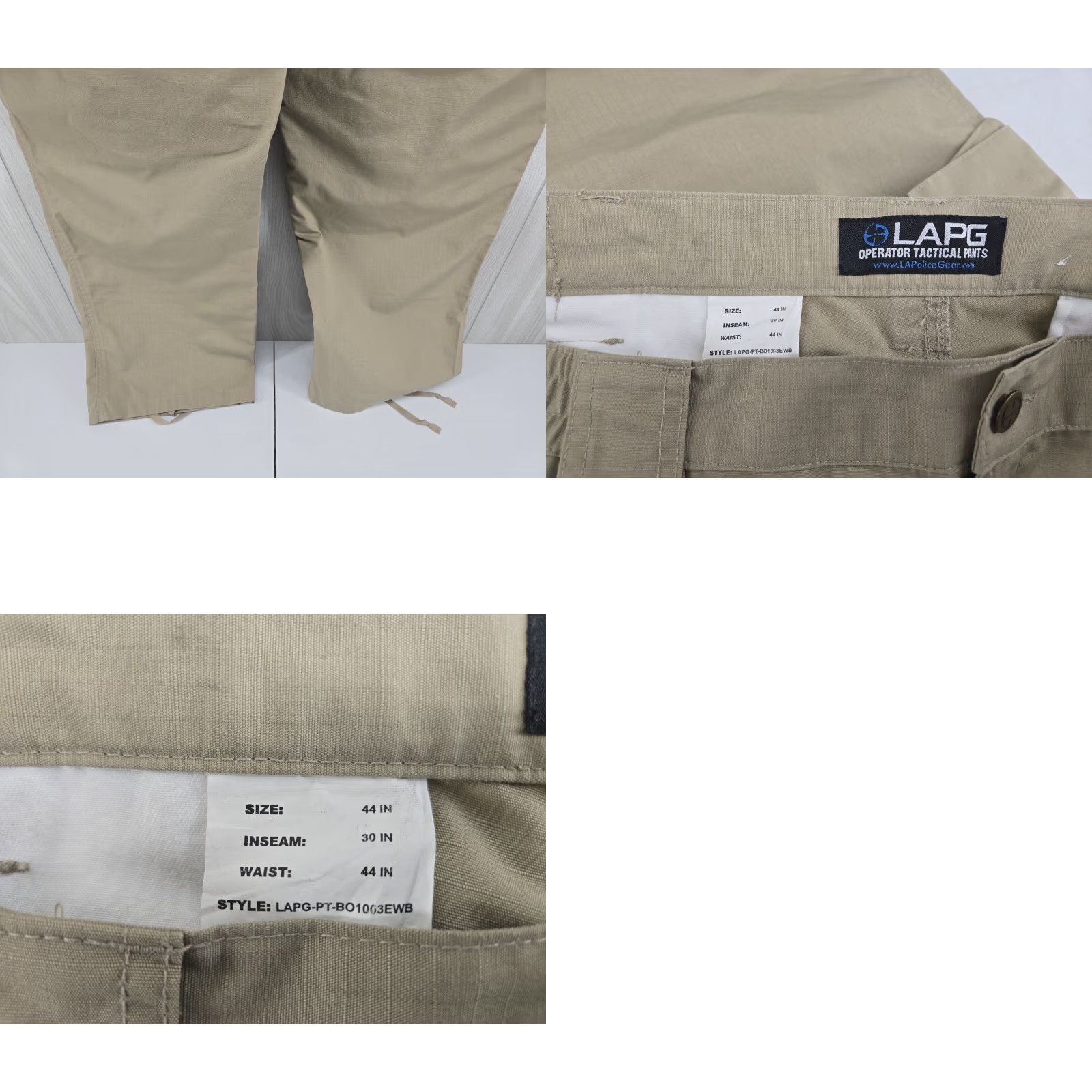 Vintage LAPG Pants Men's 44x30 Cargo Tactical Rip Stop Tan Khaki Size US 44 / EU 60 - 9 Thumbnail
