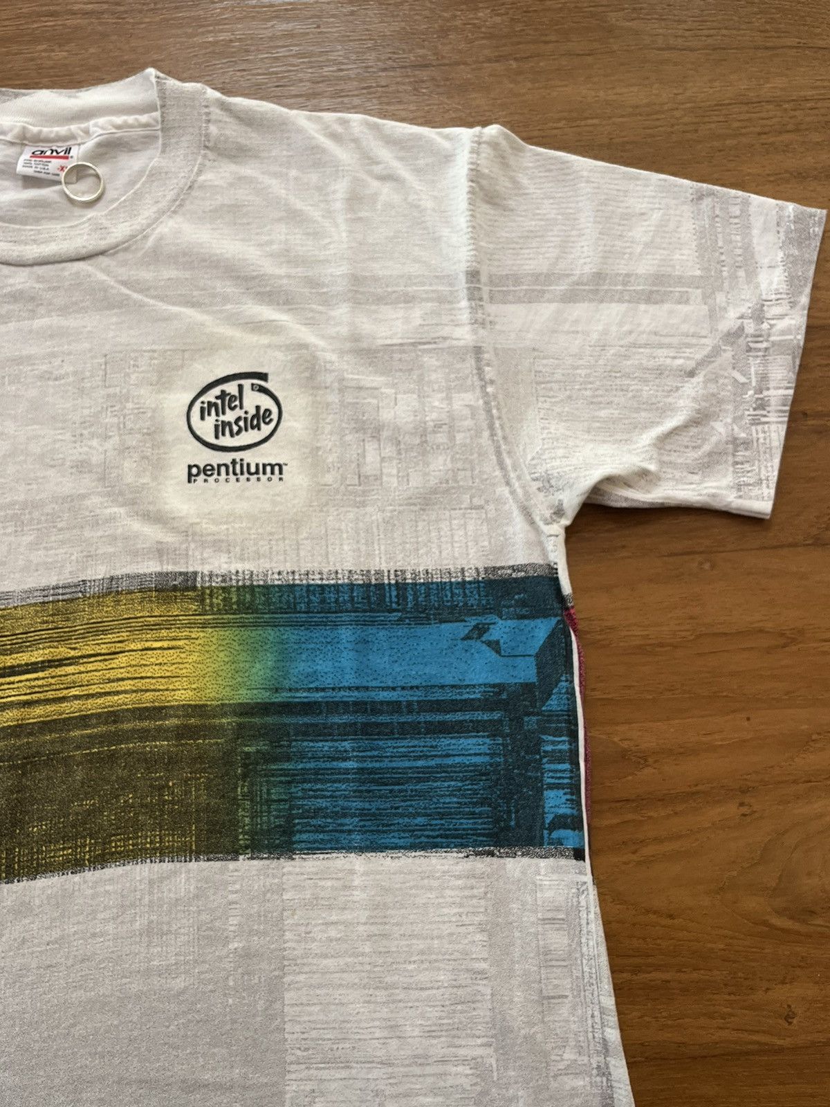 Microsoft × Vintage Vintage (AOP) intel inside pentium processor 90’s Tshirt Size US XL / EU 56 / 4 - 7 Thumbnail
