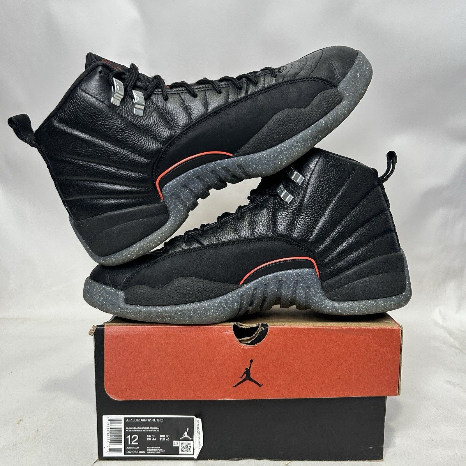 Jordan Brand Nike Air Jordan 12 Retro "Utility/Black Bright Crimson” Size US 12 / EU 45 - 3 Thumbnail
