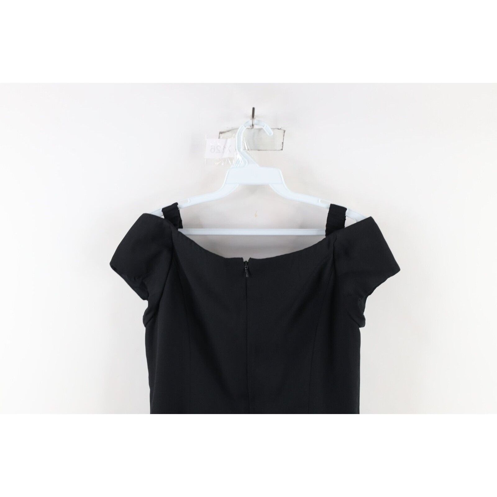 Vintage Vintage 80s Glam Off the Shoulder Pencil Cocktail Dress Size M / US 6-8 / IT 42-44 - 9 Thumbnail