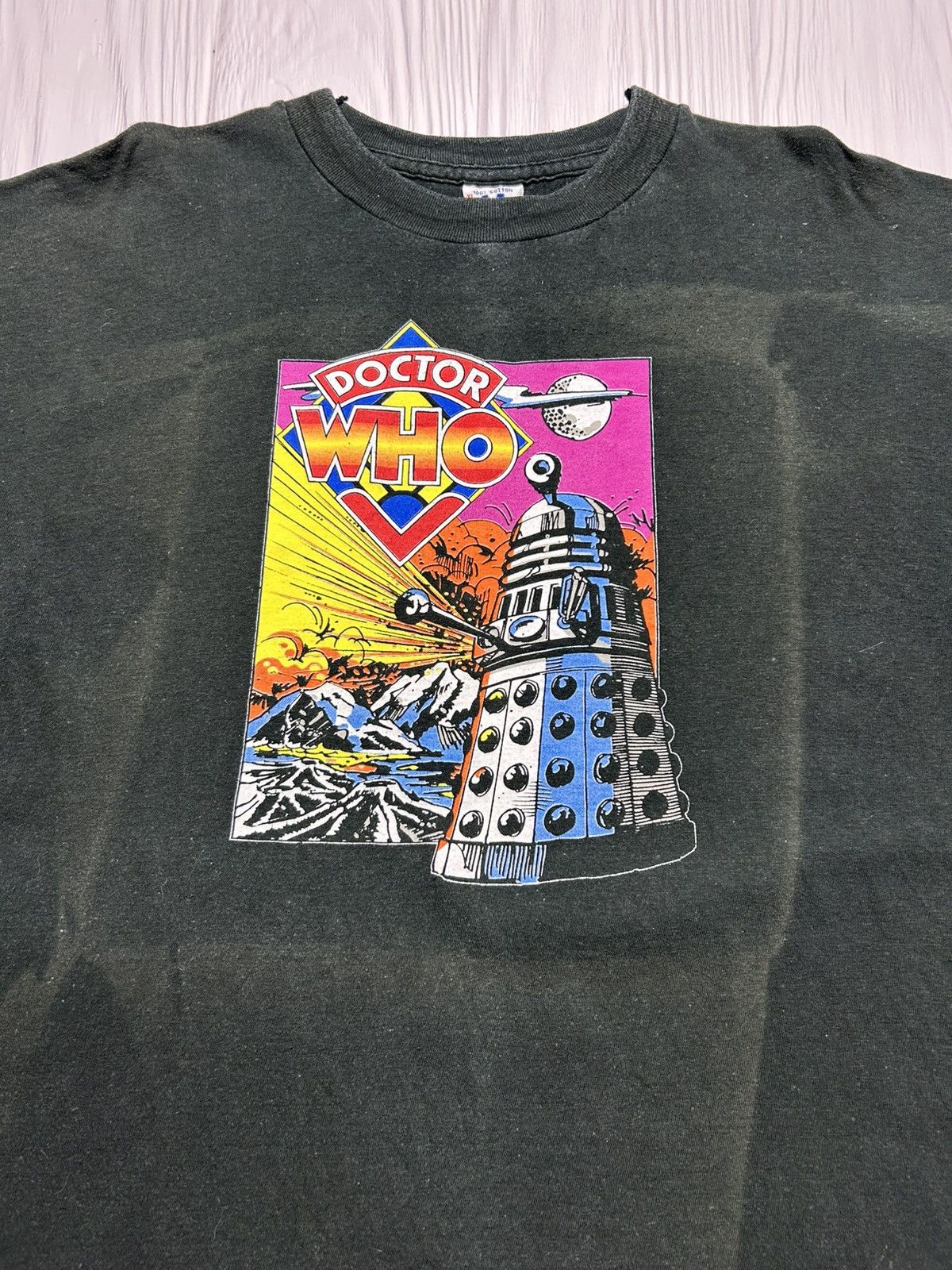 Vintage Vintage 90s Doctor Who Dalek Warzone T-Shirt Size US XL / EU 56 / 4 - 5 Thumbnail
