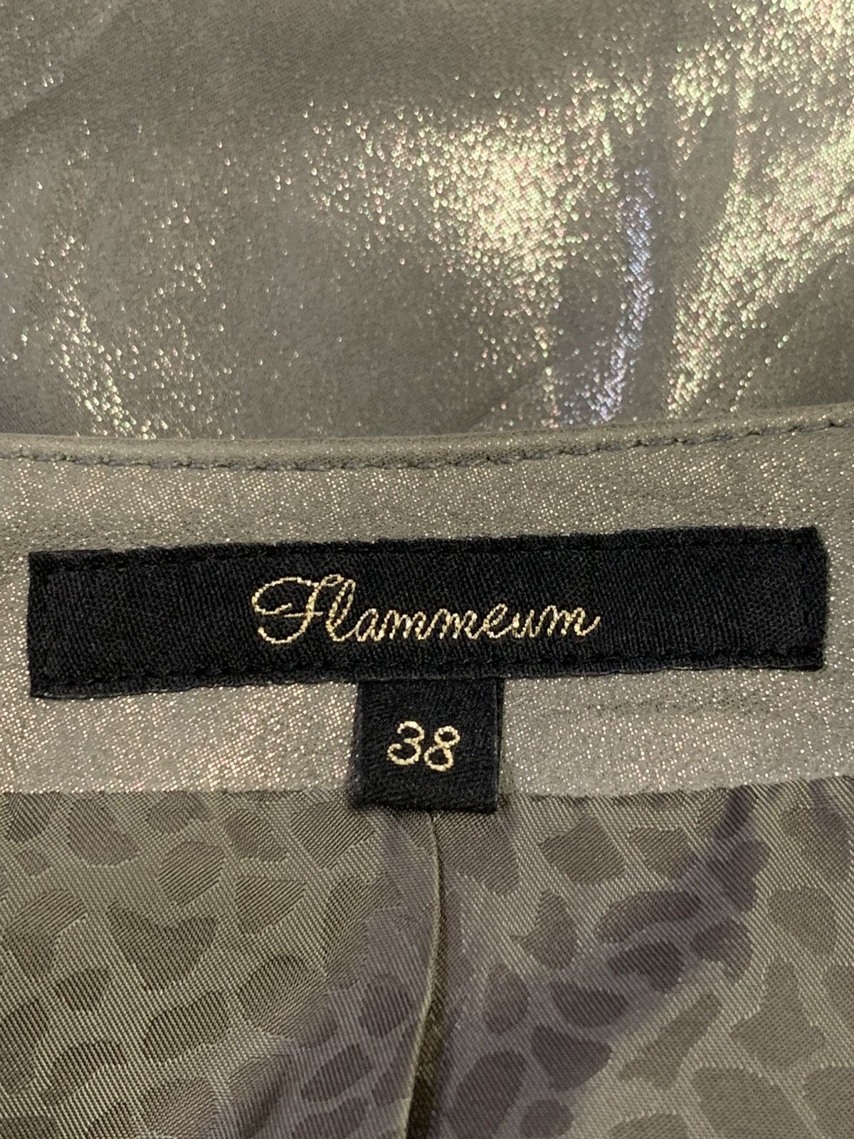 Japanese Brand FLAMMEUM Metalic Leather Jacket Size S / US 4 / IT 40 - 9 Thumbnail