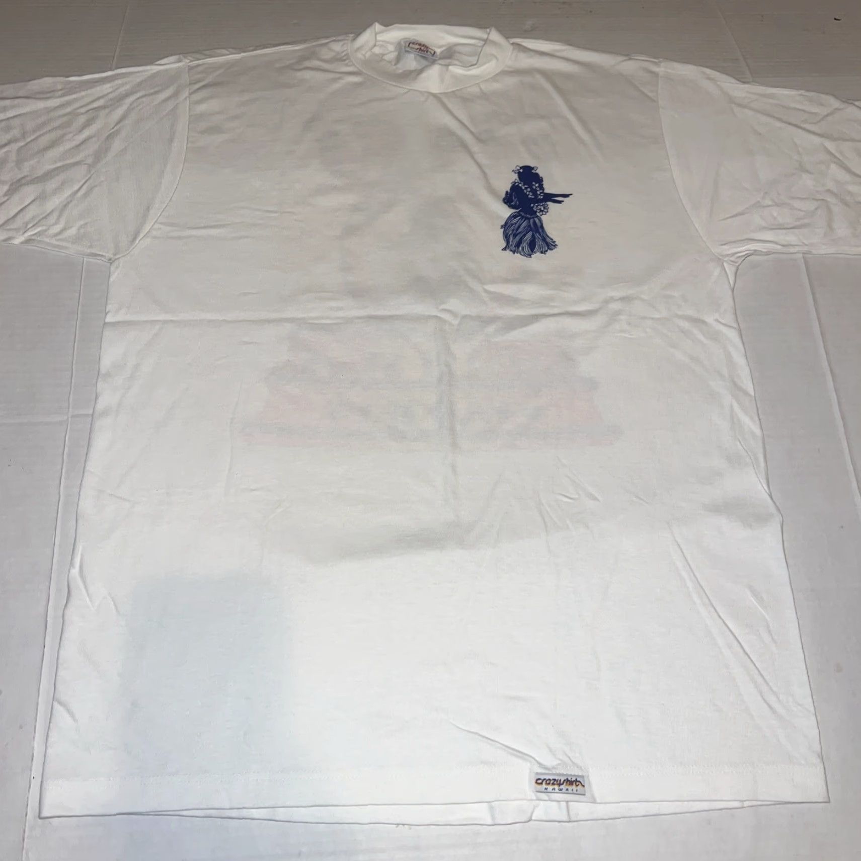 Vintage Hula’s Bar & Lei Stand Waikiki Crazy Shirts Hawaii Aloha Shirt Medium White NWD Crazy Shirts T-Shirt Men M White Graphic Print Surfer Size US M / EU 48-50 / 2 - 2 Thumbnail