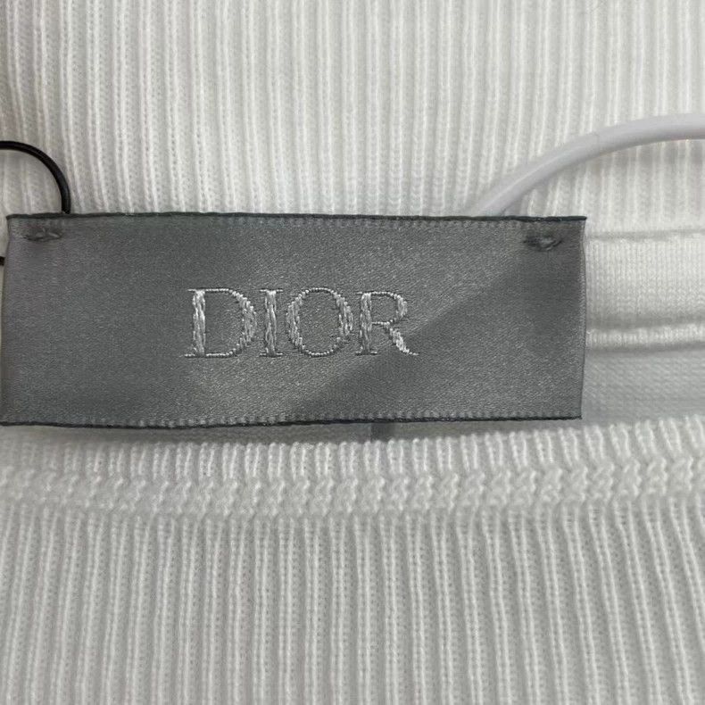 Dior Dior Dior White Floral Embroidery Short Sleeve T-Shirt-250 Size XL / US 12-14 / IT 48-50 - 3 Thumbnail