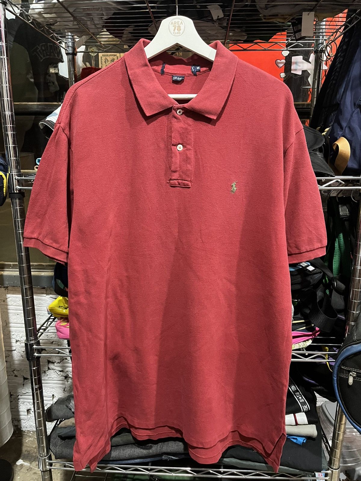 Polo Ralph Lauren Polo Ralph Lauren Pony Shirt Burgundy 90s Size US XL / EU 56 / 4 - 1 Thumbnail