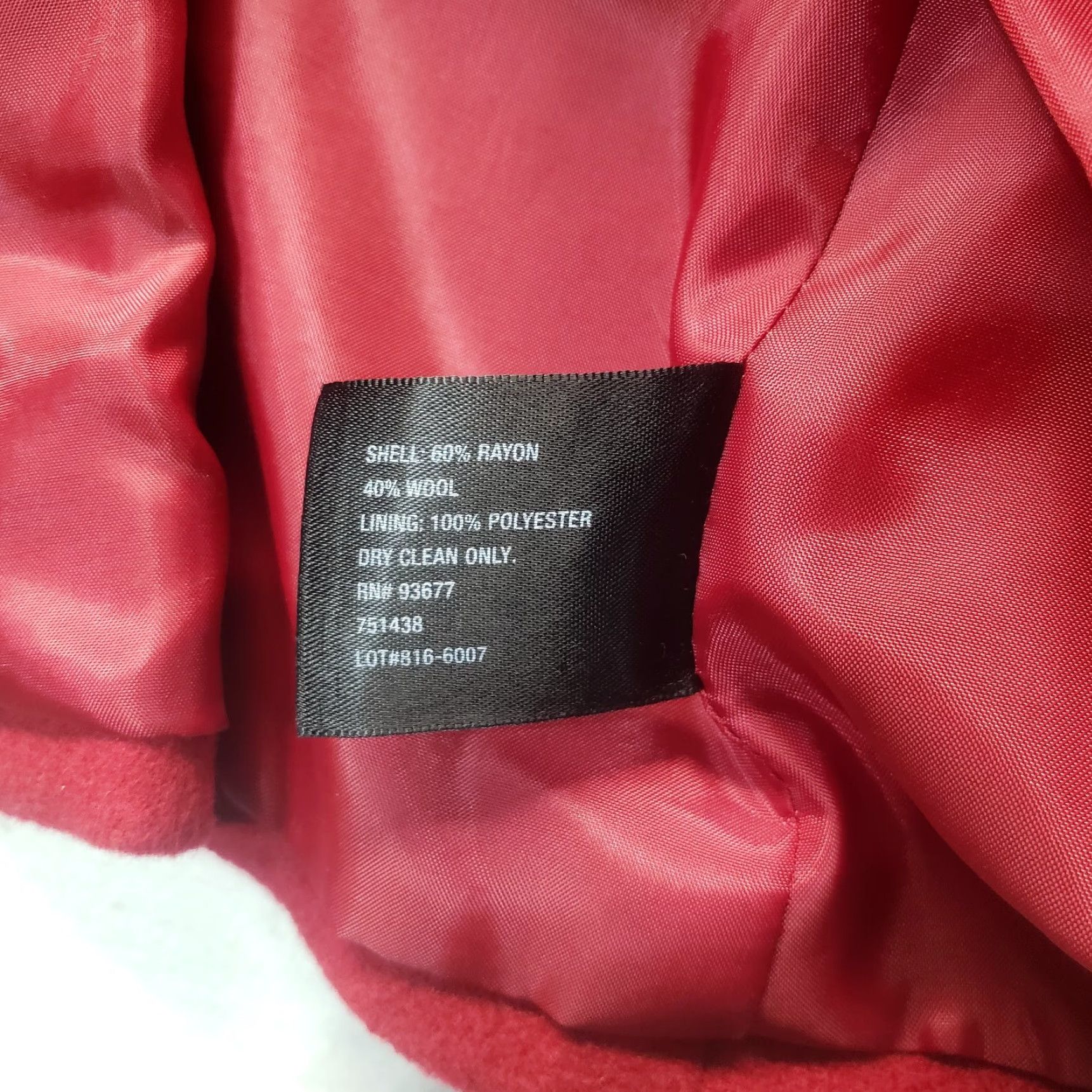 Vintage VINTAGE East 5th Hour Jacket Womens L Red Short Dress Jacket Button Up Wool Long Sleeve Size L / US 10 / IT 46 - 3 Thumbnail