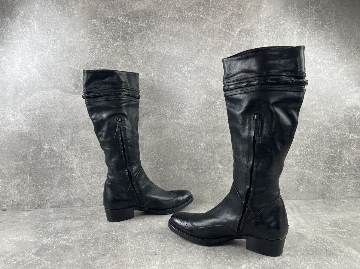 Ermanno Scervino Ermanno Scervino Avant Garde Black Leather Belts Boots Size US 8 / IT 38 - 6 Thumbnail