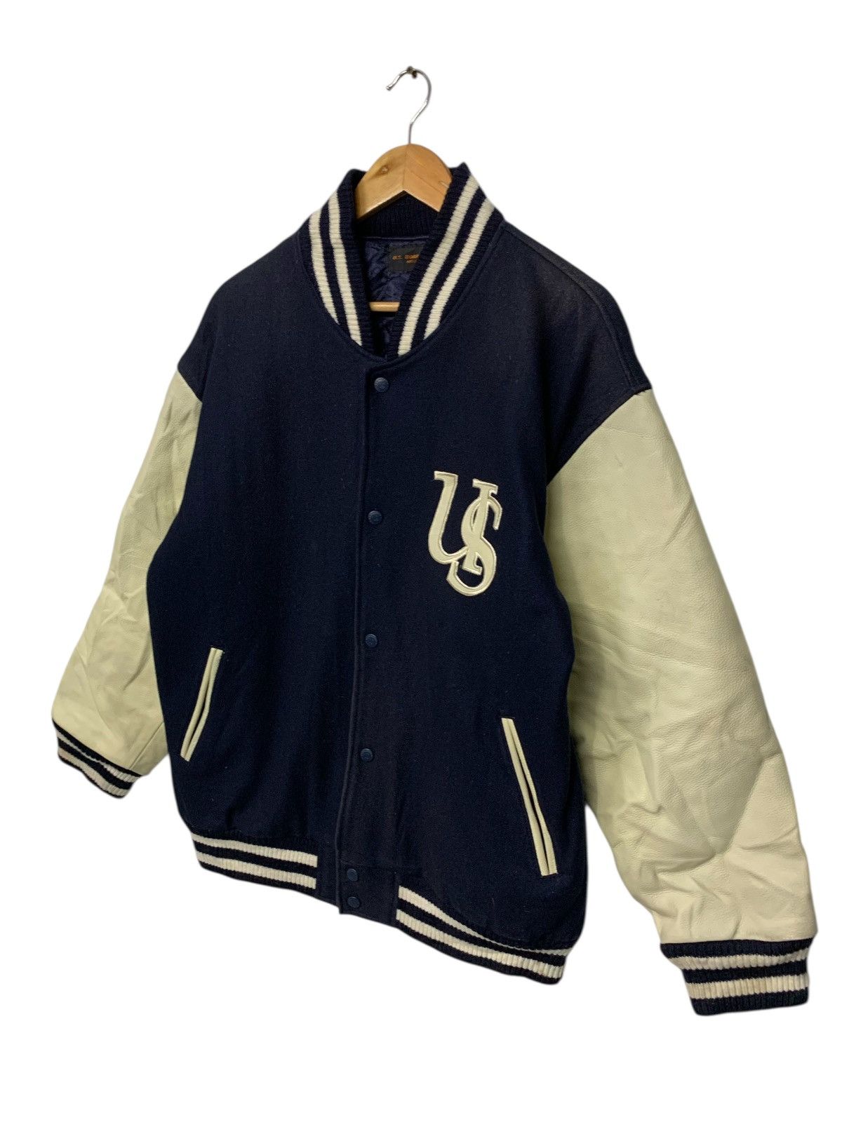 Vintage Vintage U.s Boarder Unlimited Space Varsity Leather Jacket Size US M / EU 48-50 / 2 - 3 Thumbnail