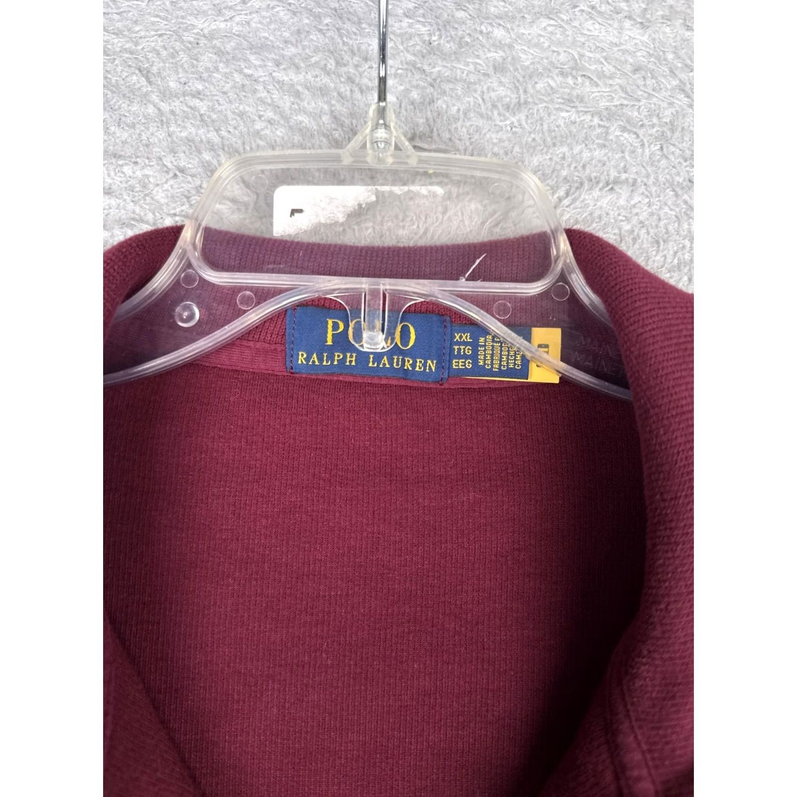 Polo Ralph Lauren Polo Ralph Lauren Polo Shirt Mens 2XL Red Cotton 1/4 Zip Mock Neck Logo Casual Size US XXL / EU 58 / 5 - 7 Thumbnail