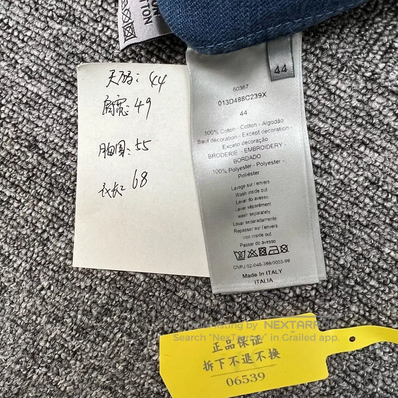 Dior Dior 1947 Embroidered Logo Denim Jacket. Size US S / EU 44-46 / 1 - 7 Thumbnail