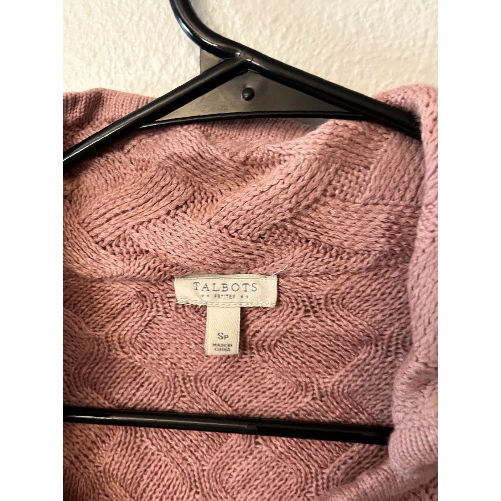 Talbots VINTAGE Talbots Women's Cardigan Sweater Pink Button Up Long Sleeve Cotton Blend Petite Size S / US 4 / IT 40 - 3 Thumbnail