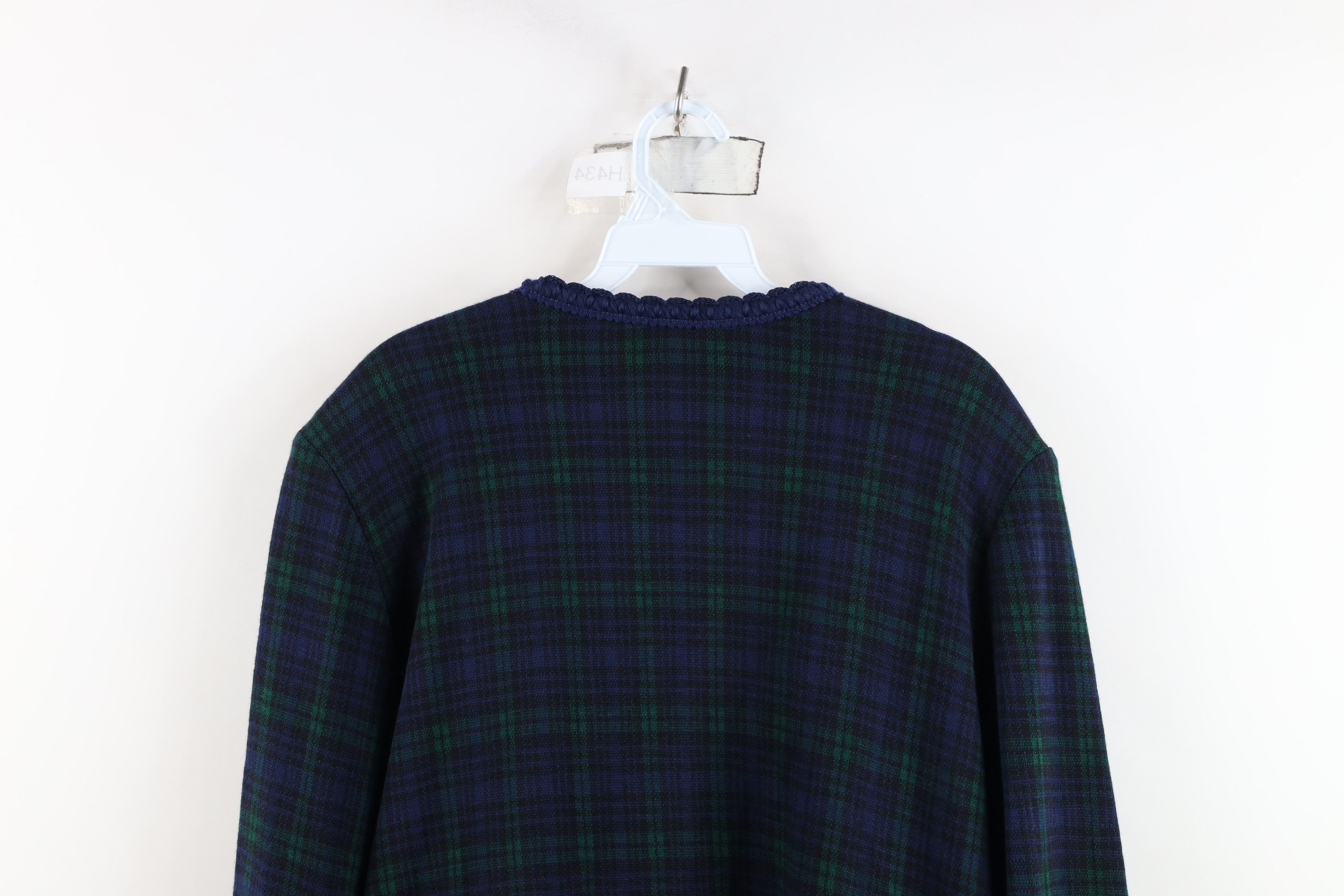 Vintage Vintage 90s Streetwear Blazer Cardigan Sweater Plaid USA Size XXL / US 16-18 / IT 52-54 - 13 Thumbnail