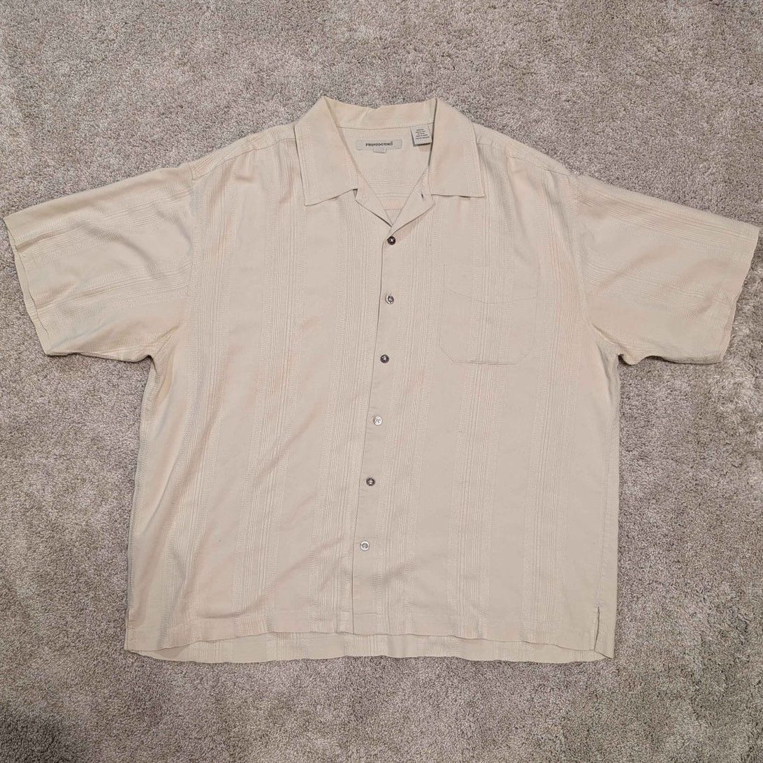 Pronto Uomo Pronto Uomo Mens 2XL Silk button up short sleeve shirt Size US XXL / EU 58 / 5 - 1 Thumbnail